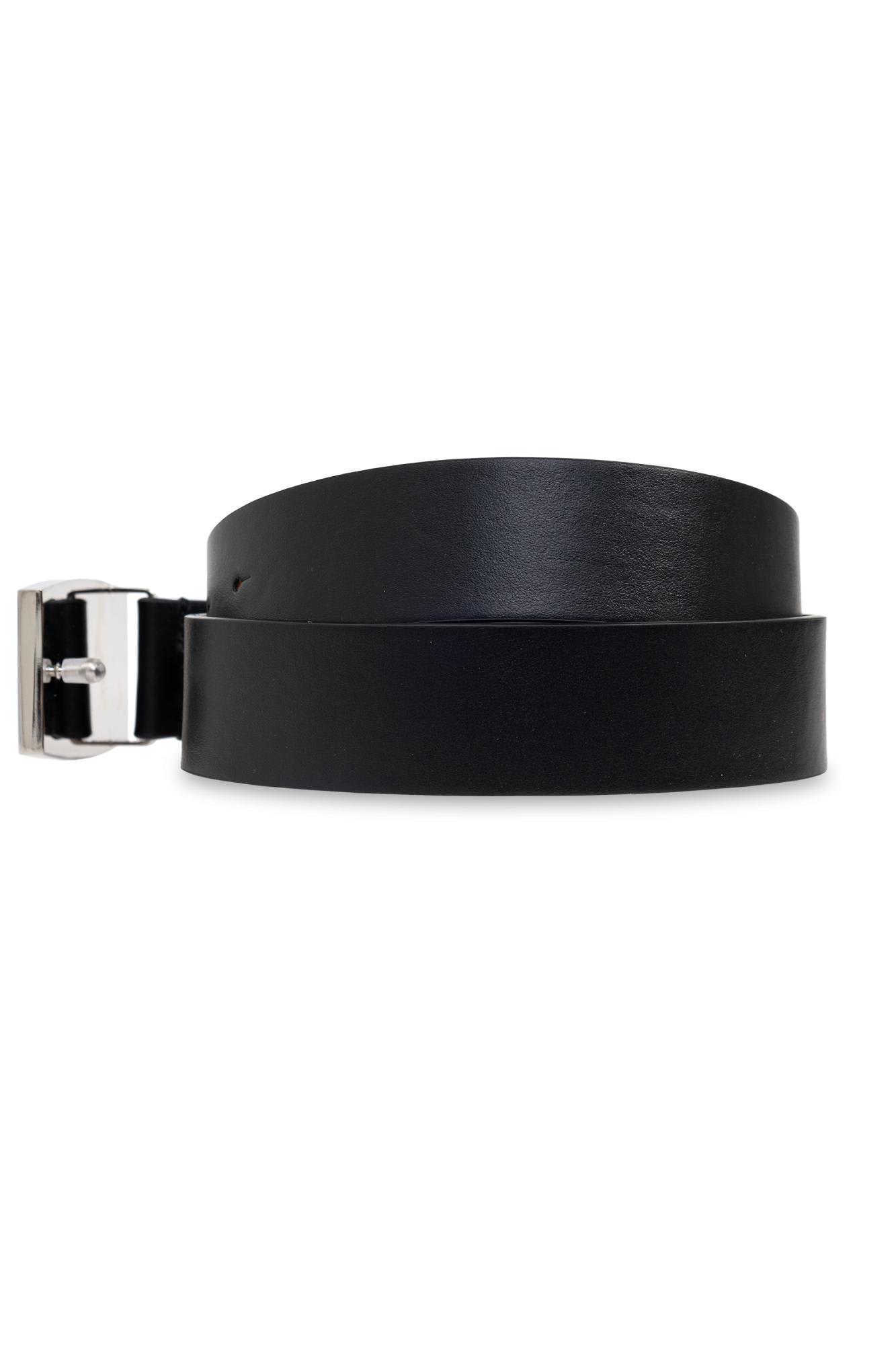 Dsquared2 Logo Engraved Buckle Belt In Black