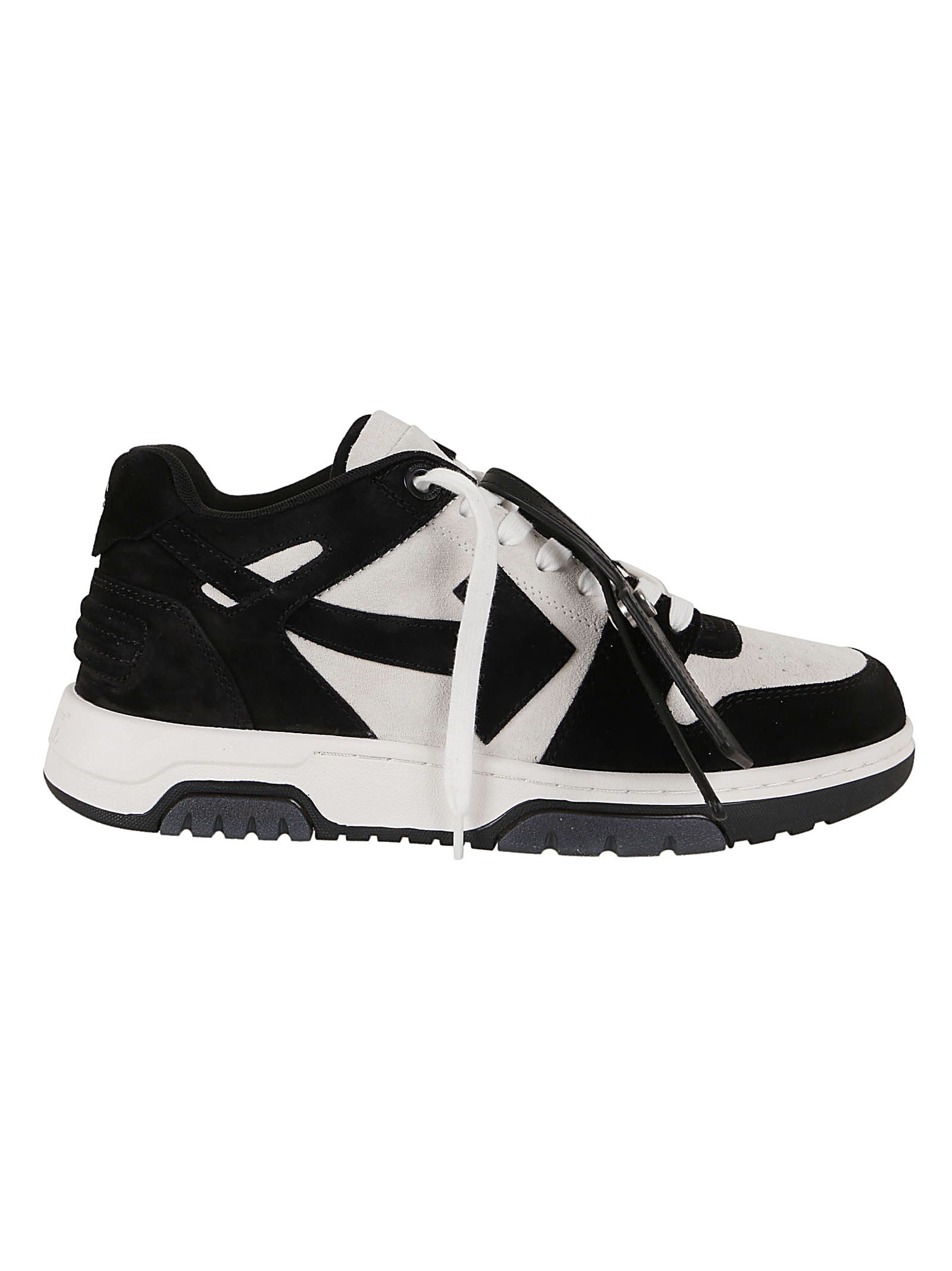 Off-white Out Of Office Panelled Suede Sneakers In White Black | ModeSens