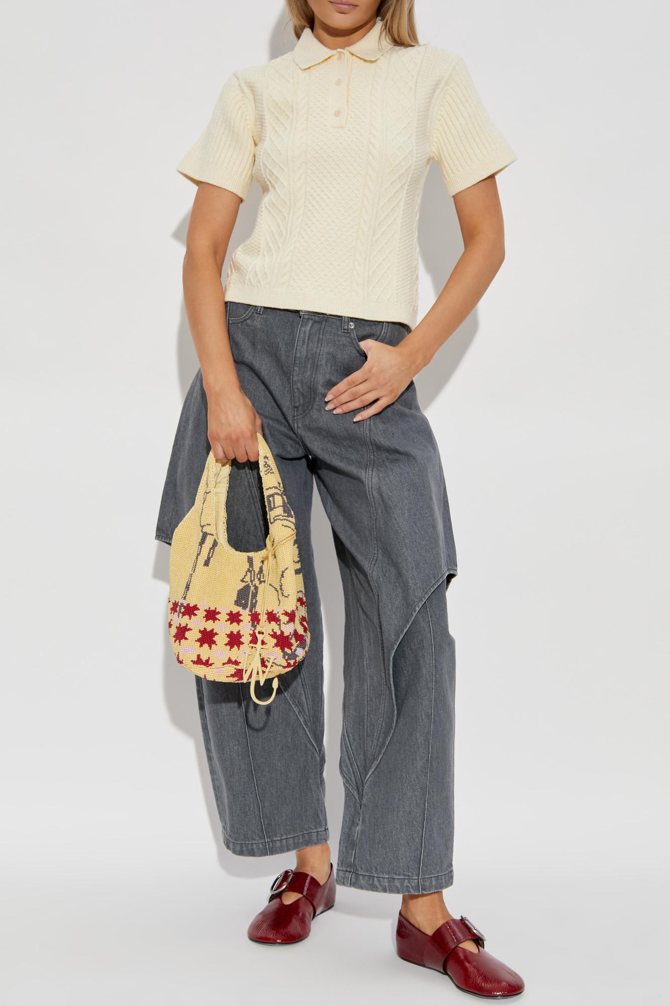 Jw Anderson Top With Collar In Neutral