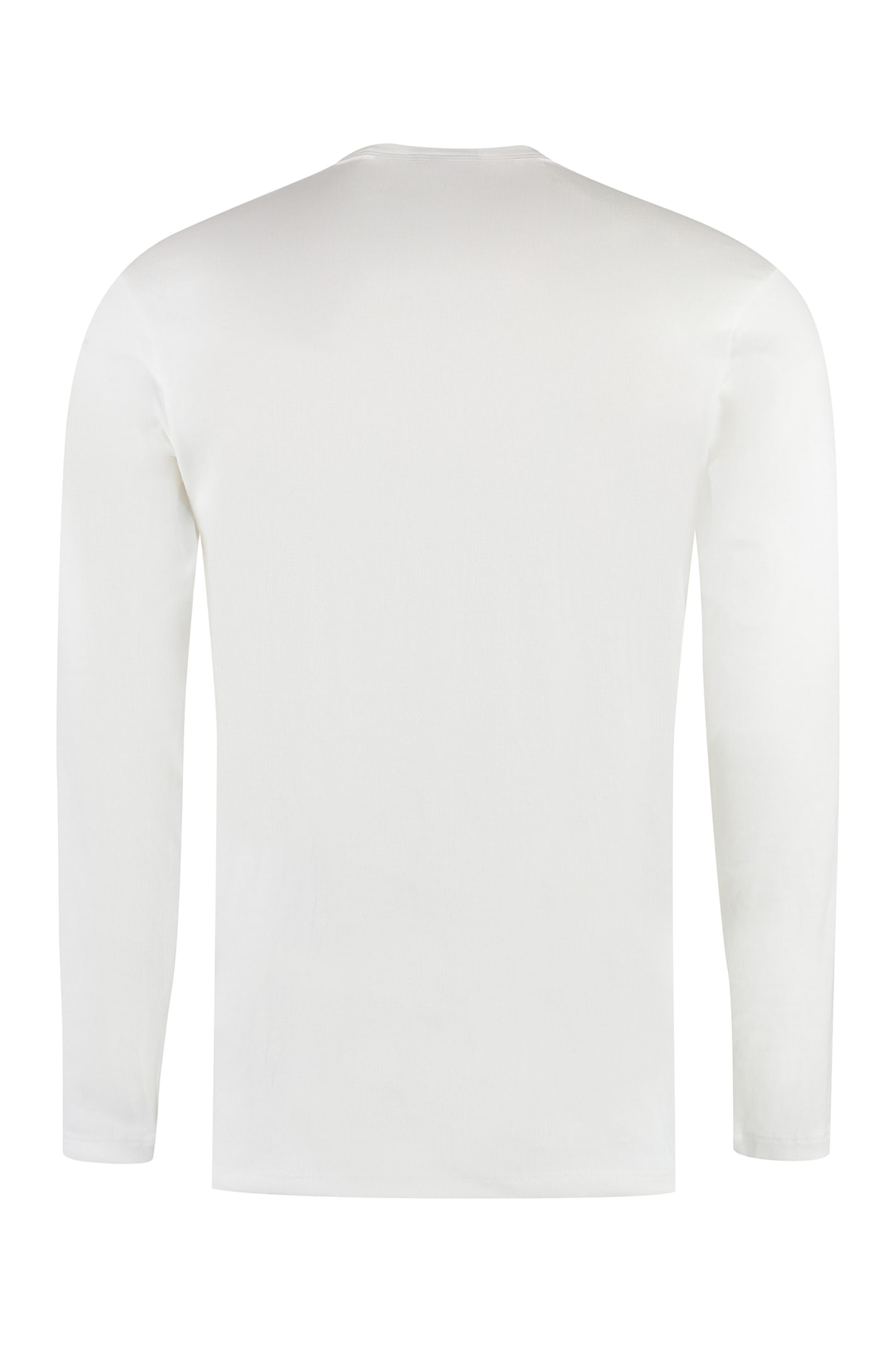 Shop Tom Ford Cotton Henley T-shirt In White