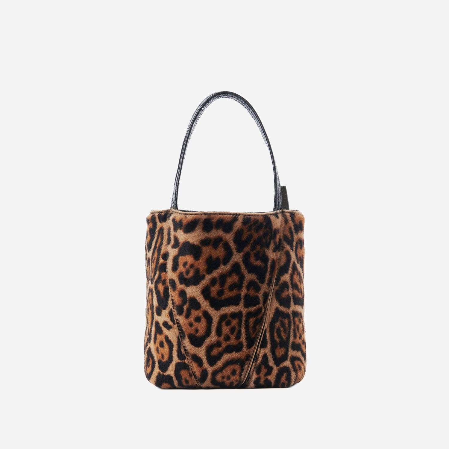 Chloé Small Chloe Spin Tote Bag In Leopard-print Shearling In Multi
