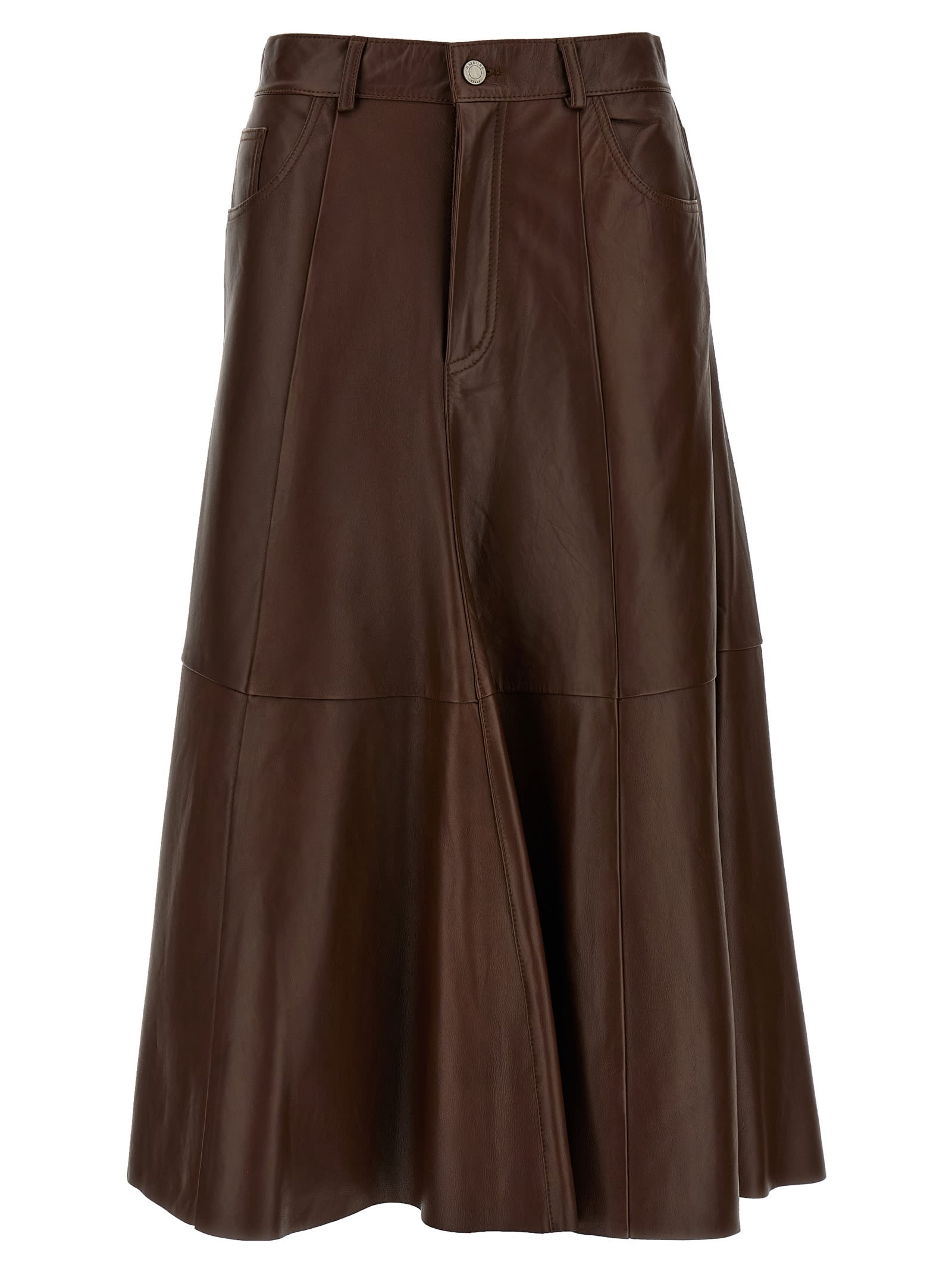mid Serenity Leather Skirt