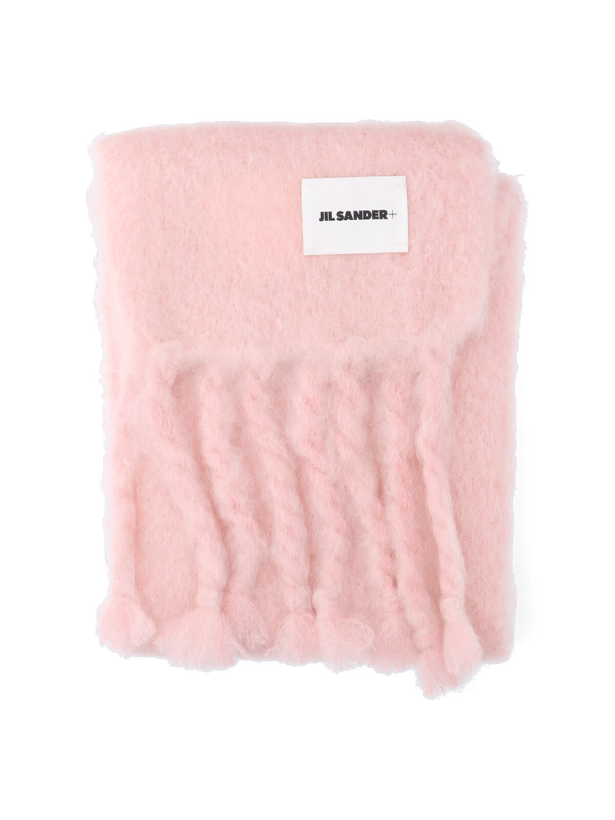 Jil Sander Mohair And Wool Blend Scarf In Pink