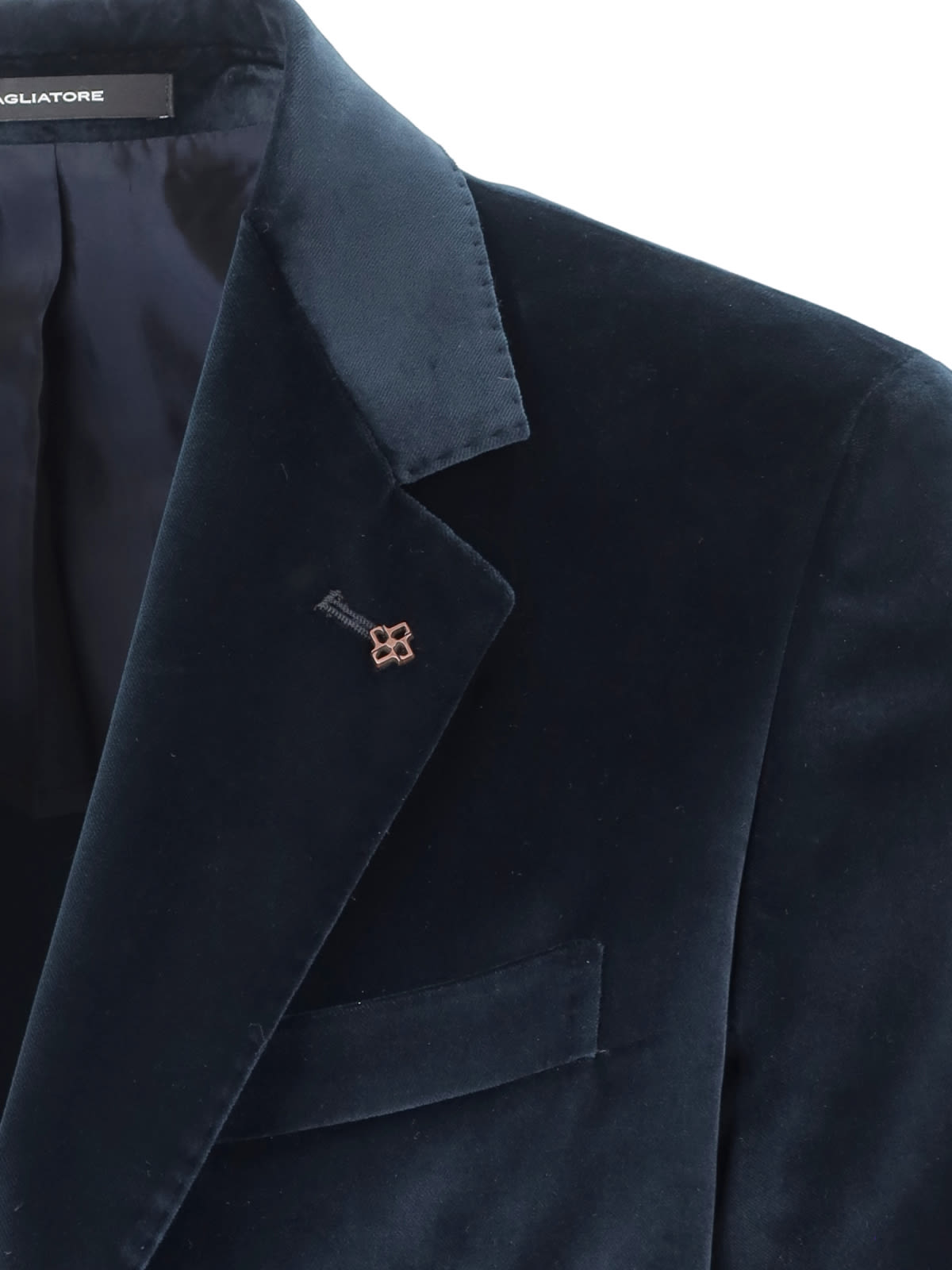 Shop Tagliatore Velvet Blazer In Blue