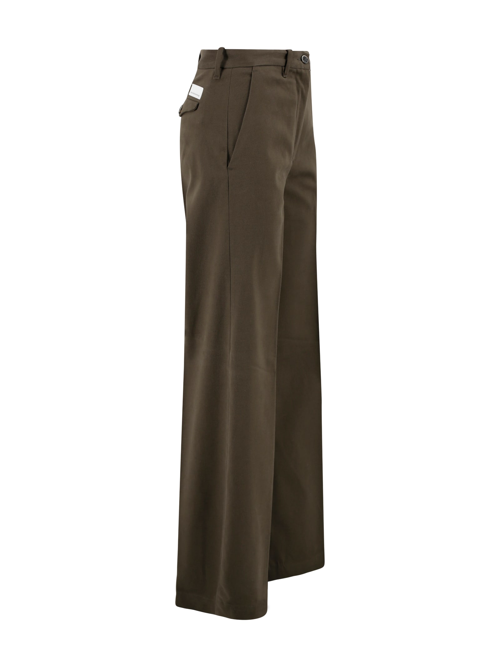 Nine In The Morning Mid-rise Trousers In Brown