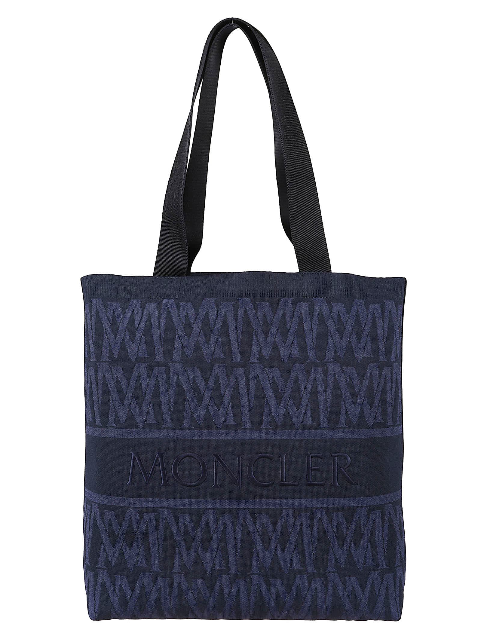 Logo Embroidered Knit Tote