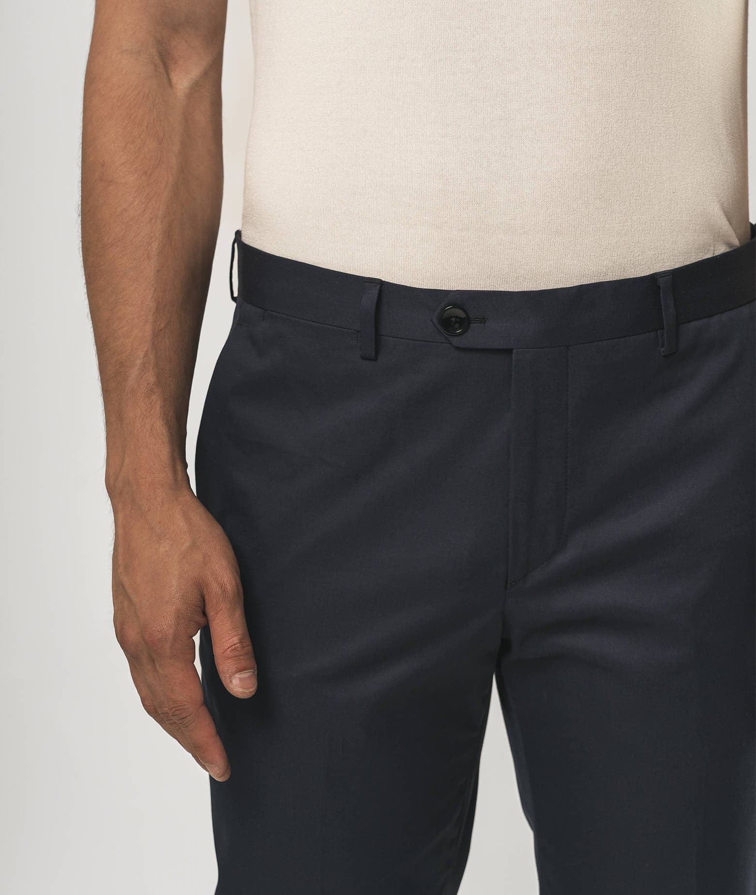 Shop Larusmiani Velvet Trousers Howard Pants In Navy