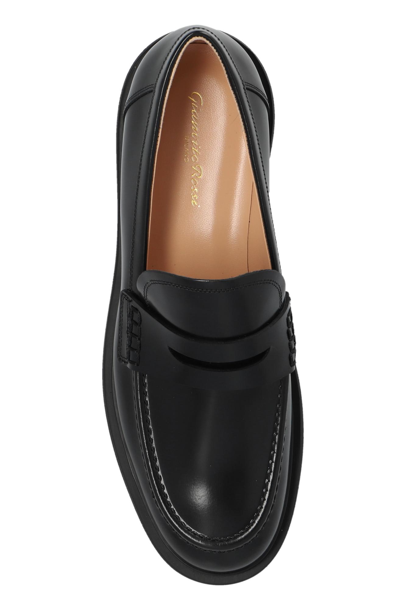 Shop Gianvito Rossi Shoes Harris Type Loafers In Nero