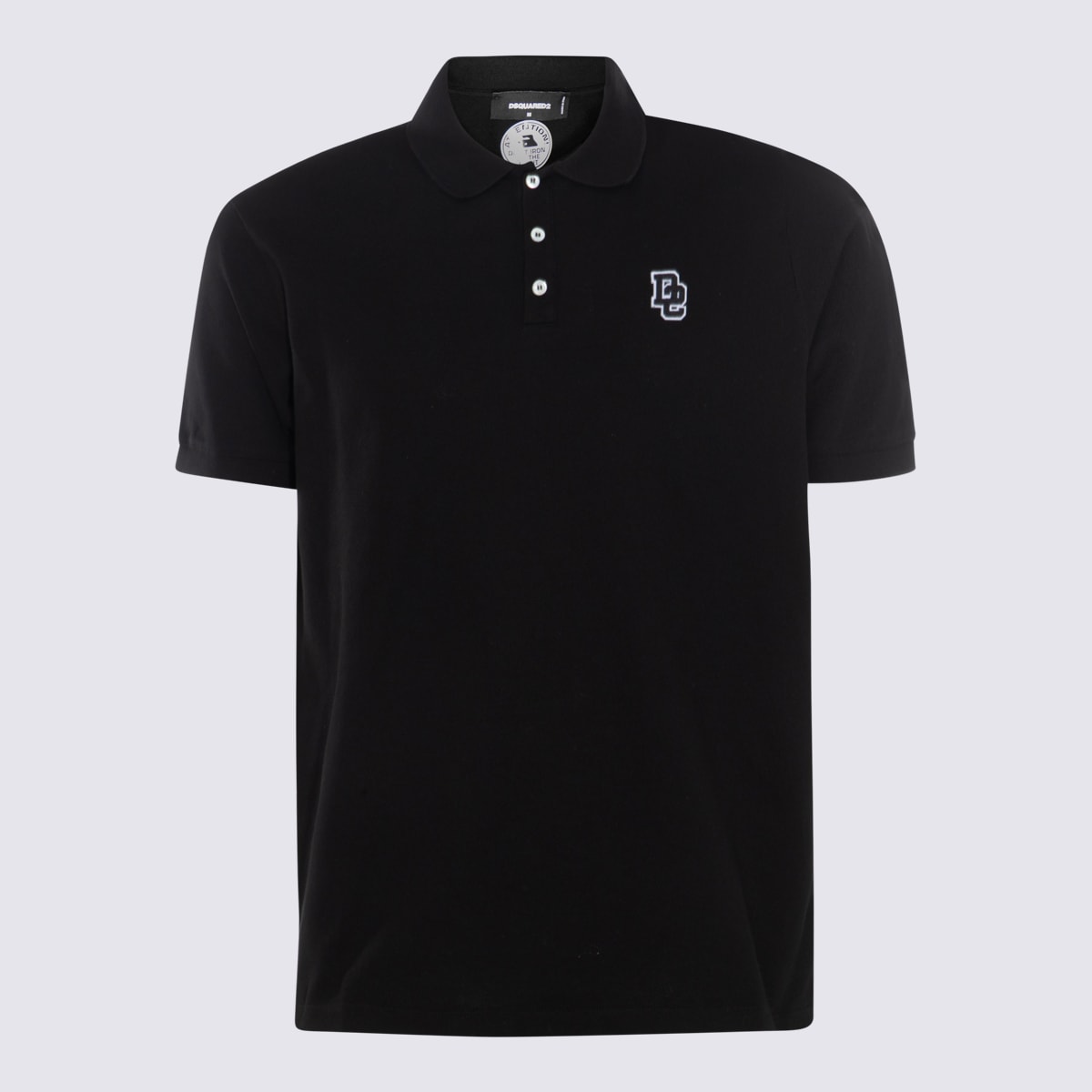 Dsquared2 Black Cotton Polo Shirt