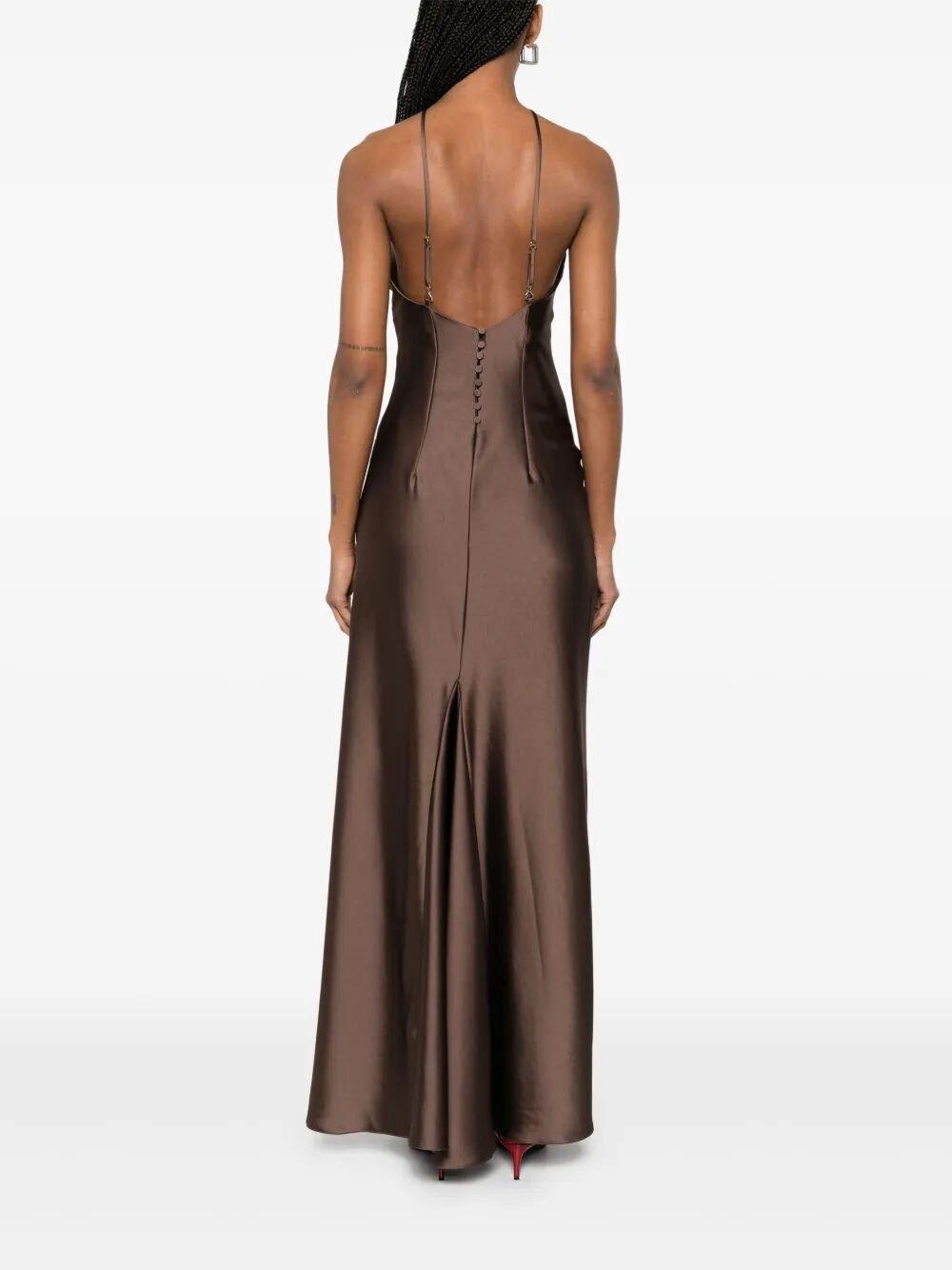 Shop Patrizia Pepe Halter Maxi Dress