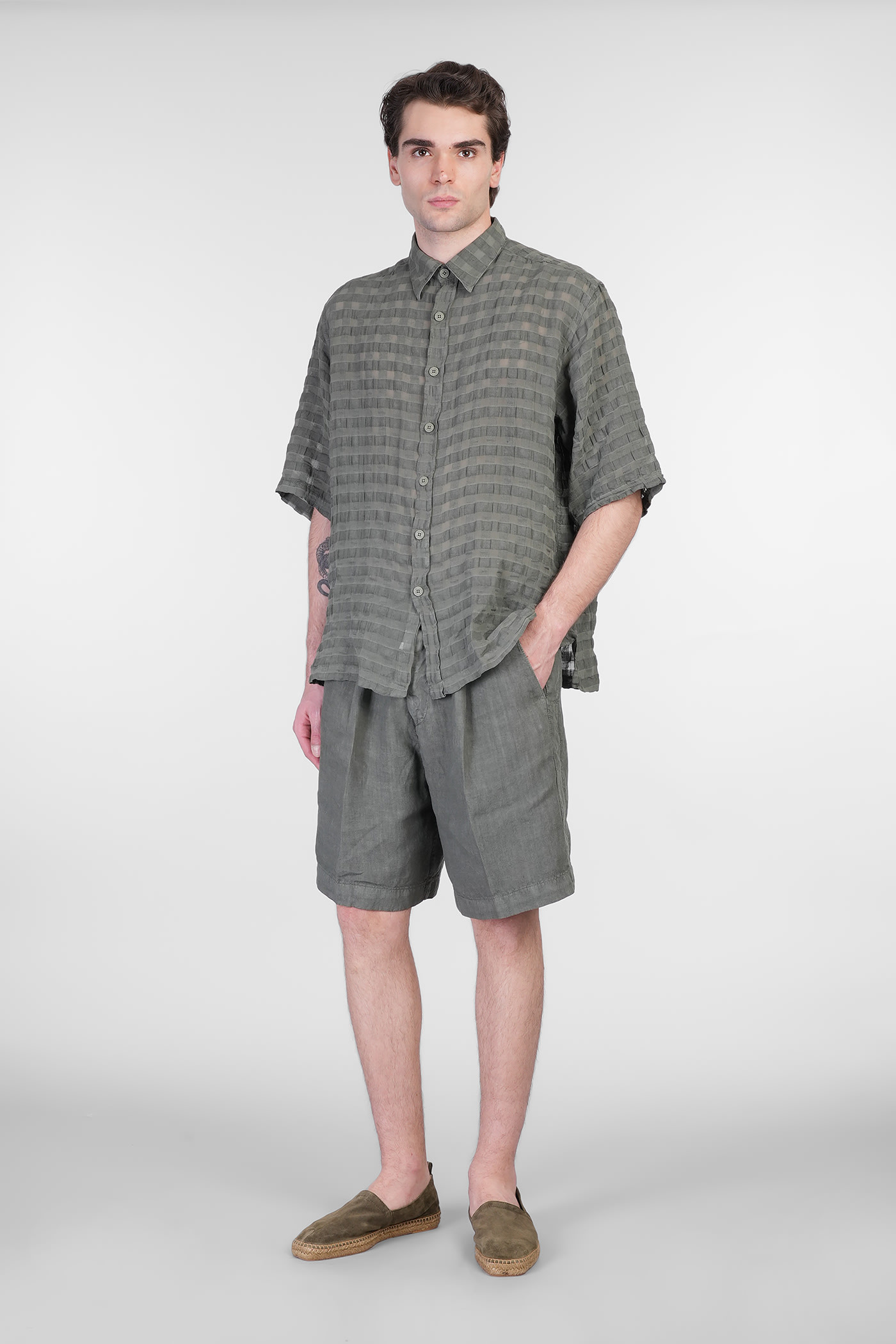 Costumein Miaky B Shorts In Green Linen