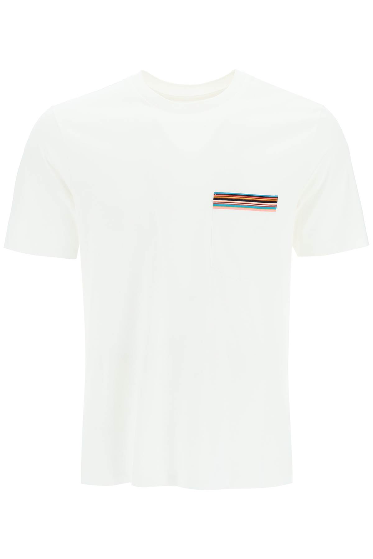 Shop Paul Smith Signature Stripe Pocket T-shirt In White