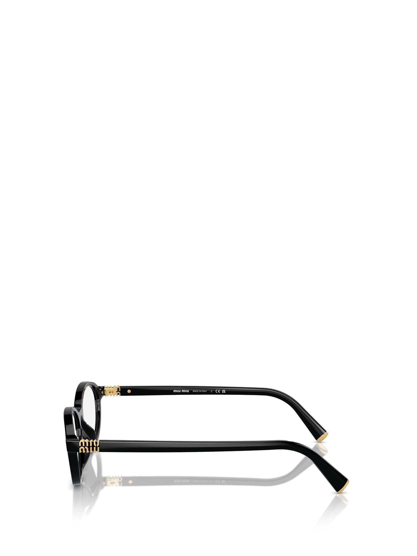 Miu Miu Mu 09xv Black Glasses In 16k1o1