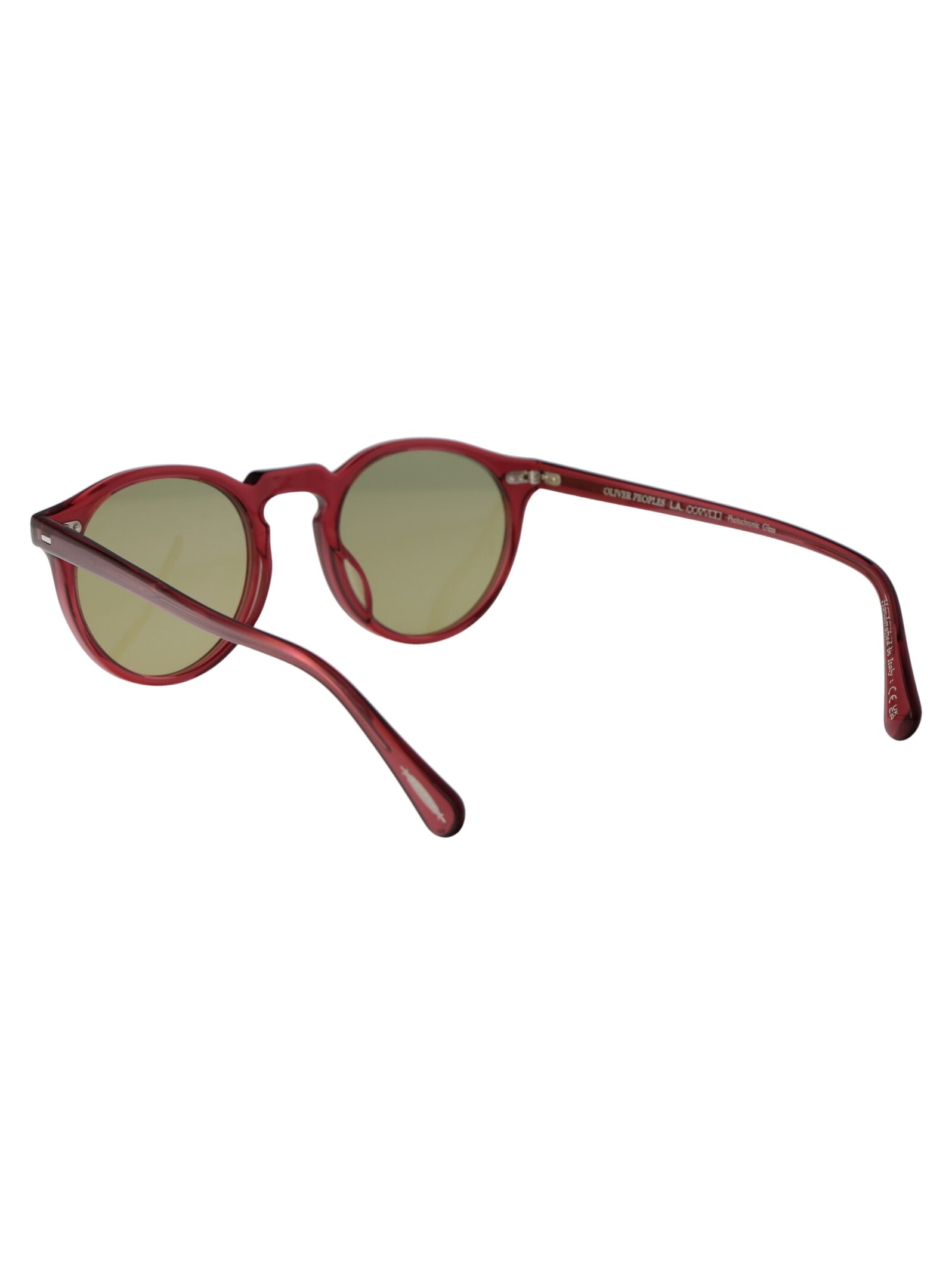 Shop Oliver Peoples Gregory Peck Sun Sunglasses In 17644c Translucent Rust