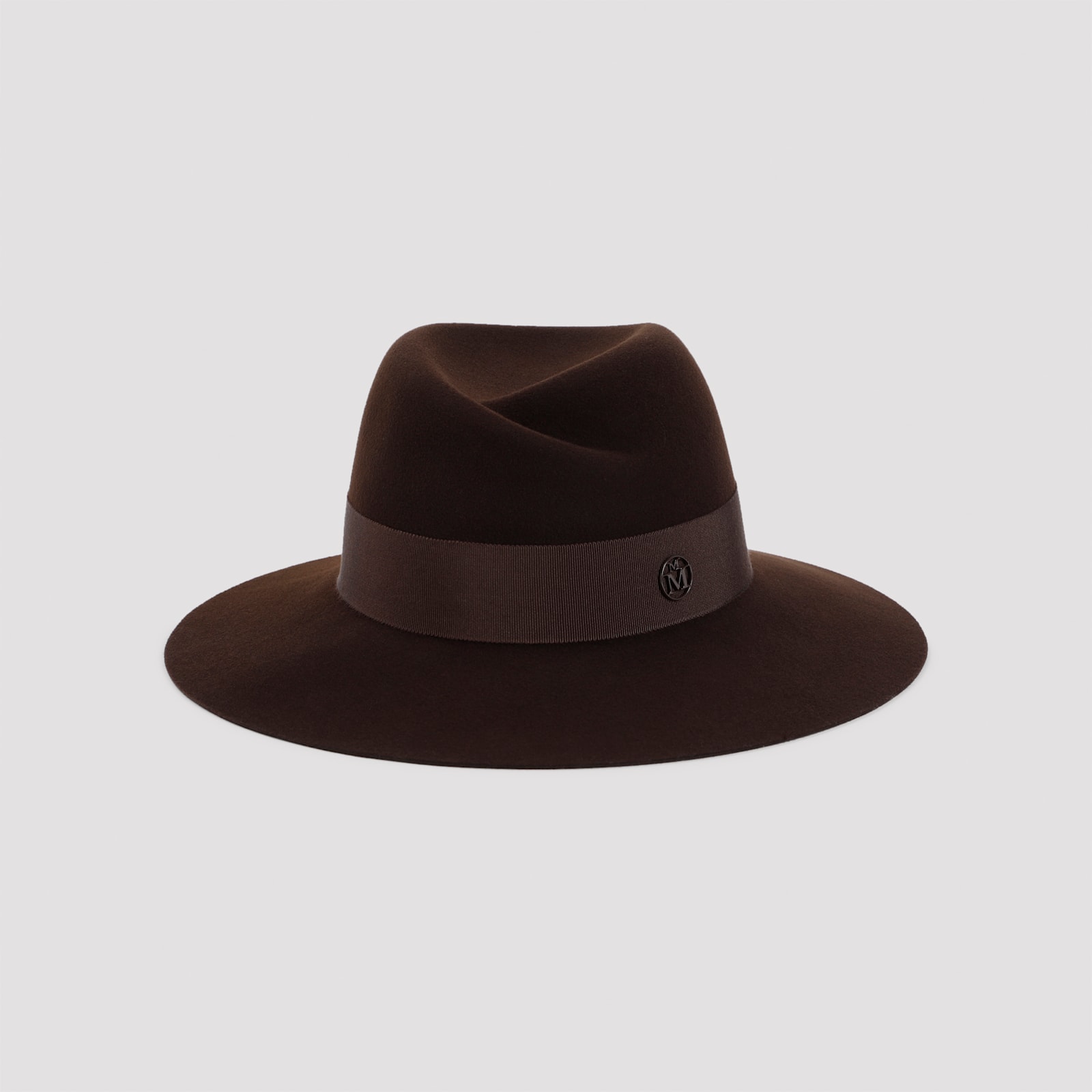 Shop Maison Michel Wool Virginie Hat In Dark Brown