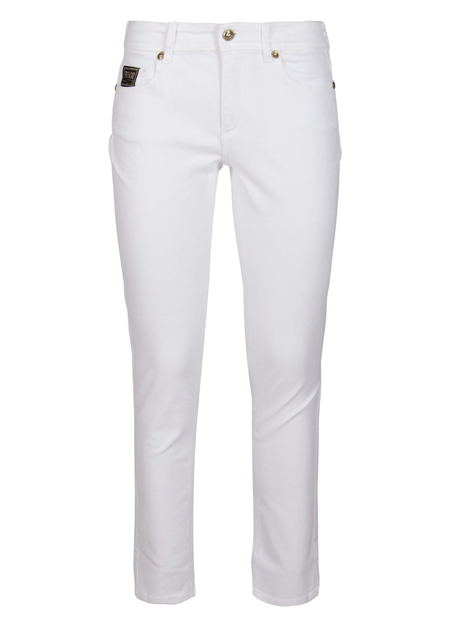 VERSACE JEANS COUTURE WHITE COTTON JEANS,11822685