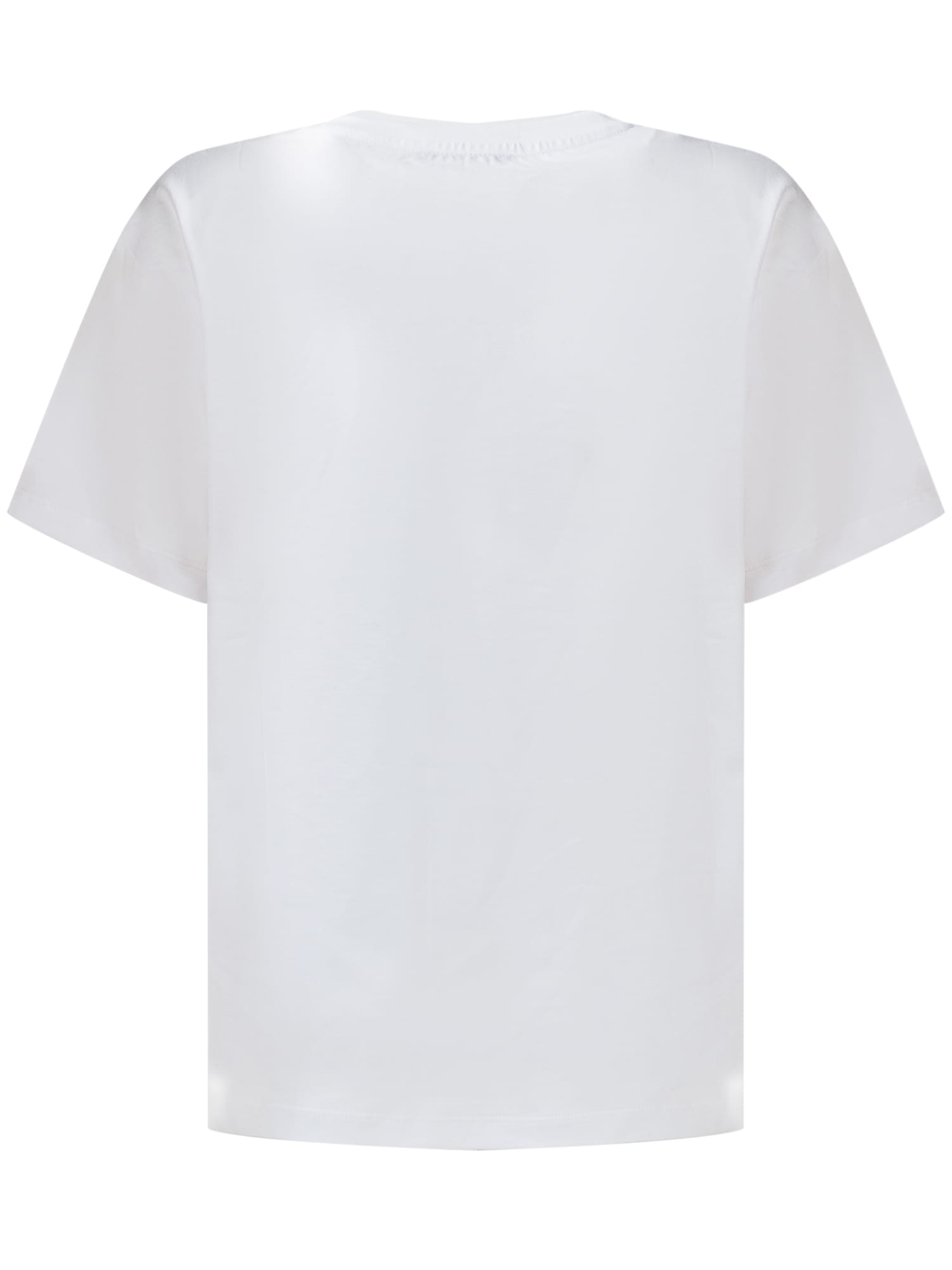 Shop Balmain Logo T-shirt In White/yellow