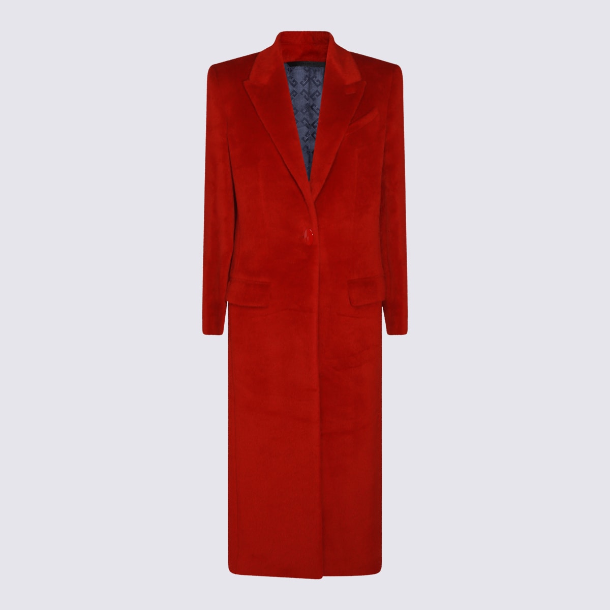 Shop Givenchy Red Wool Coat