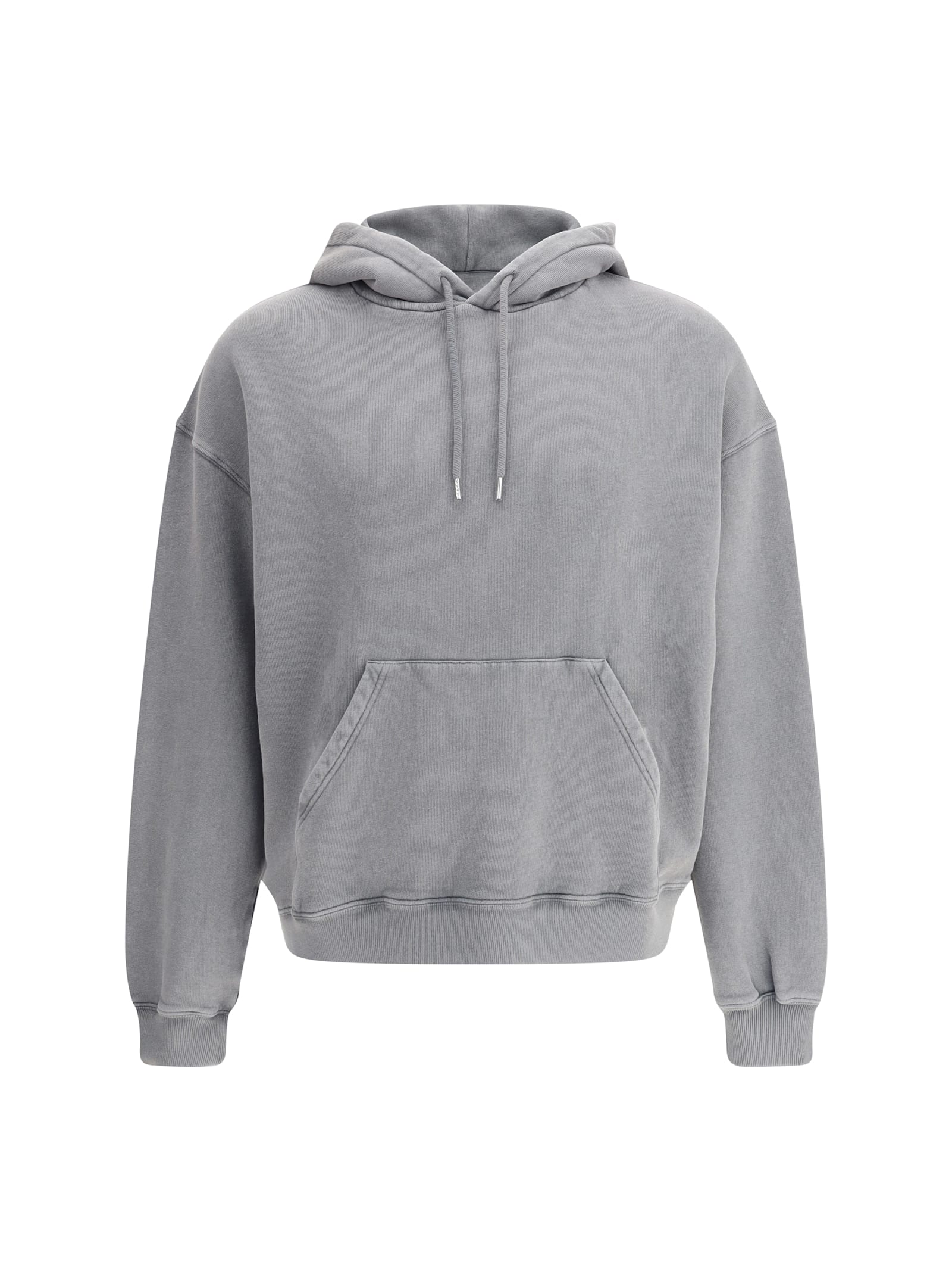 Axel Arigato Cotton Logo Hoodie Kangaroo Pocket In Gray