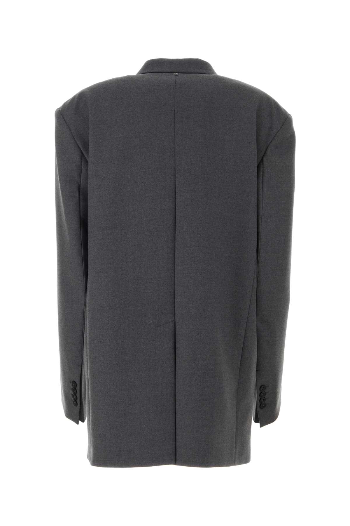 Shop Sportmax Grey Stretch Wool Fabia Blazer In Grigiomedio