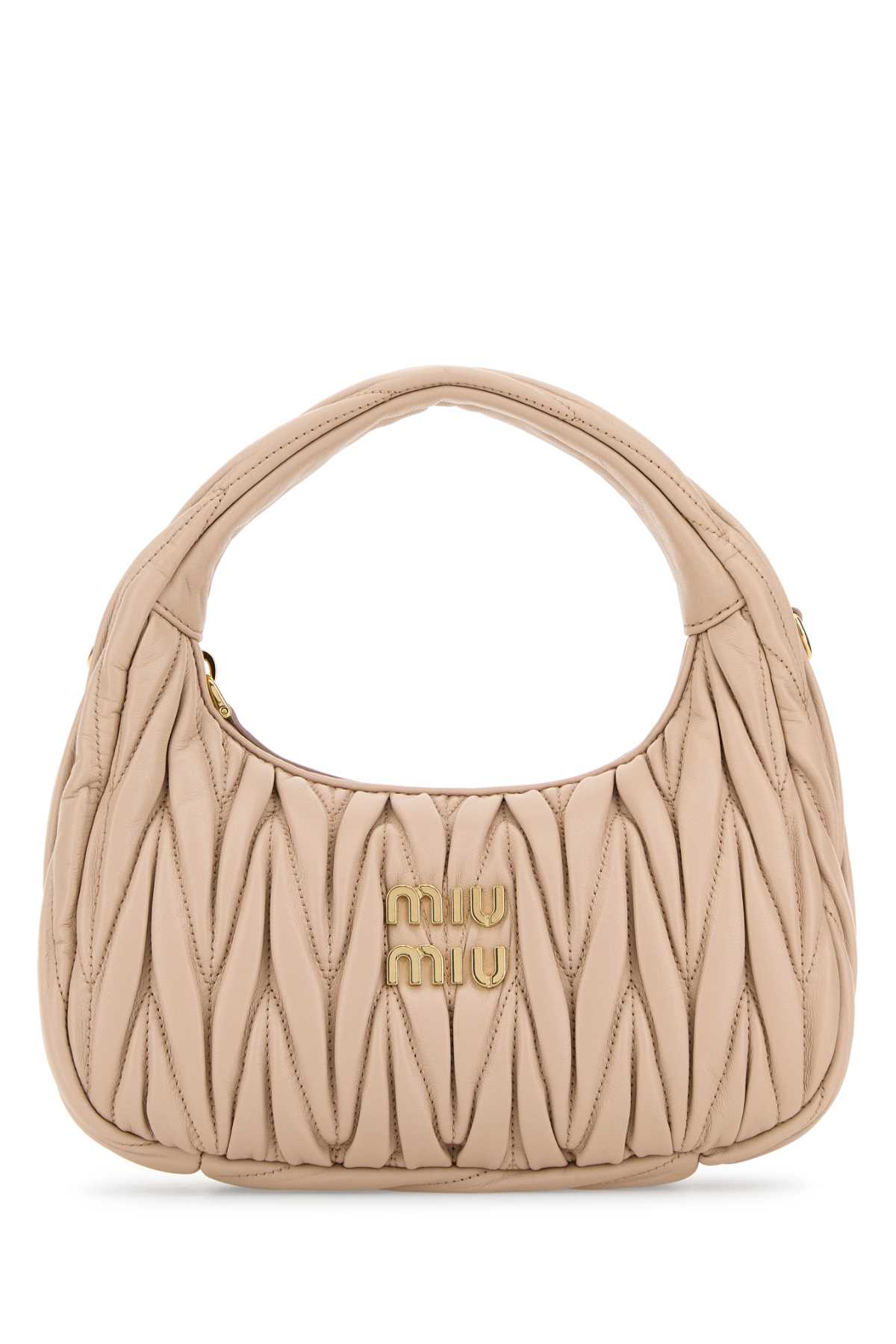 Miu Miu Powder Pink Nappa Leather Wander Handbag