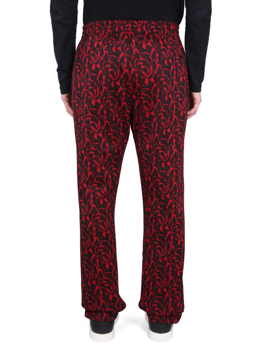Needles Pintuck Bold-checked Trousers In Red