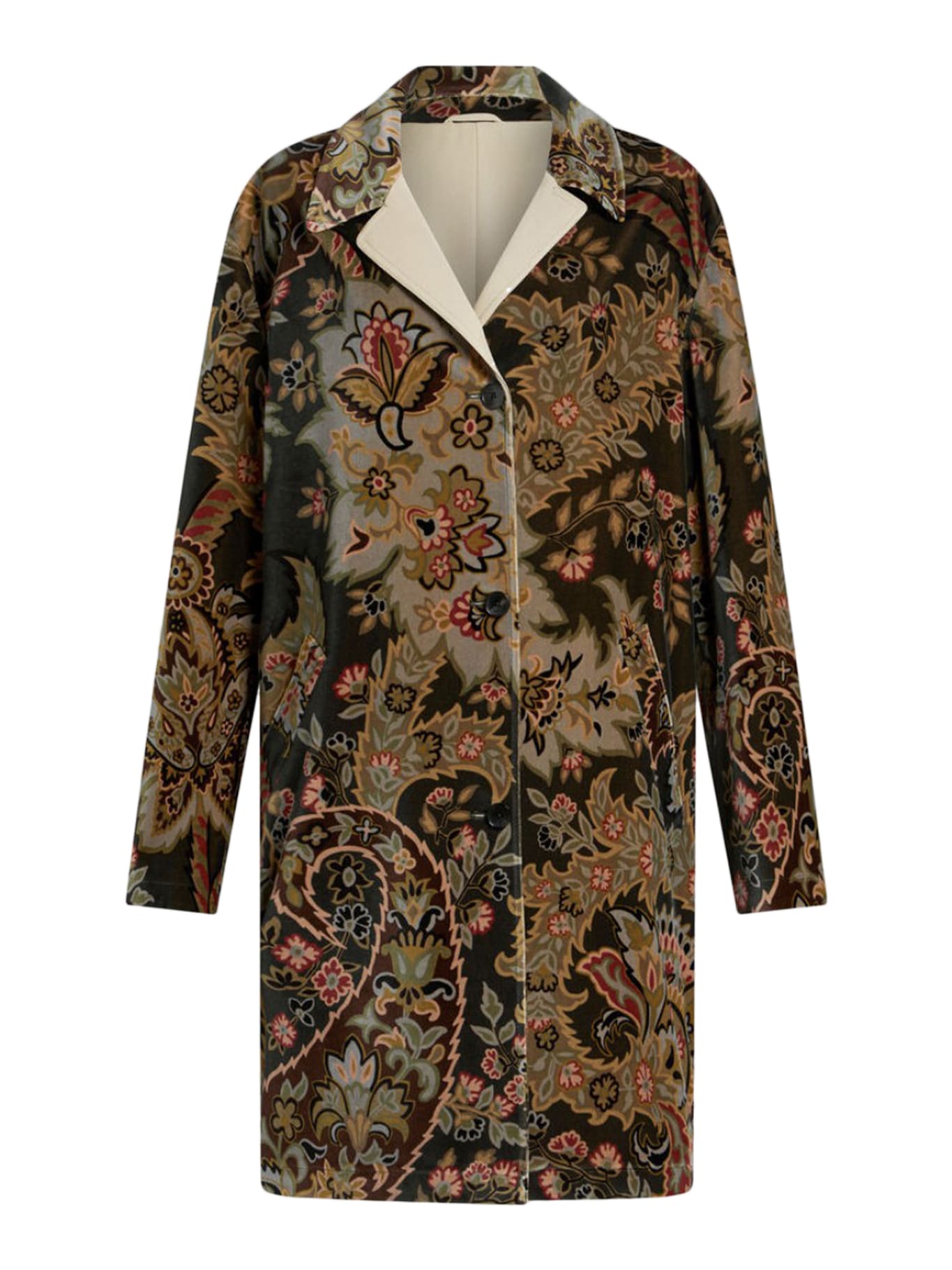 Shop Etro Coat In Multi