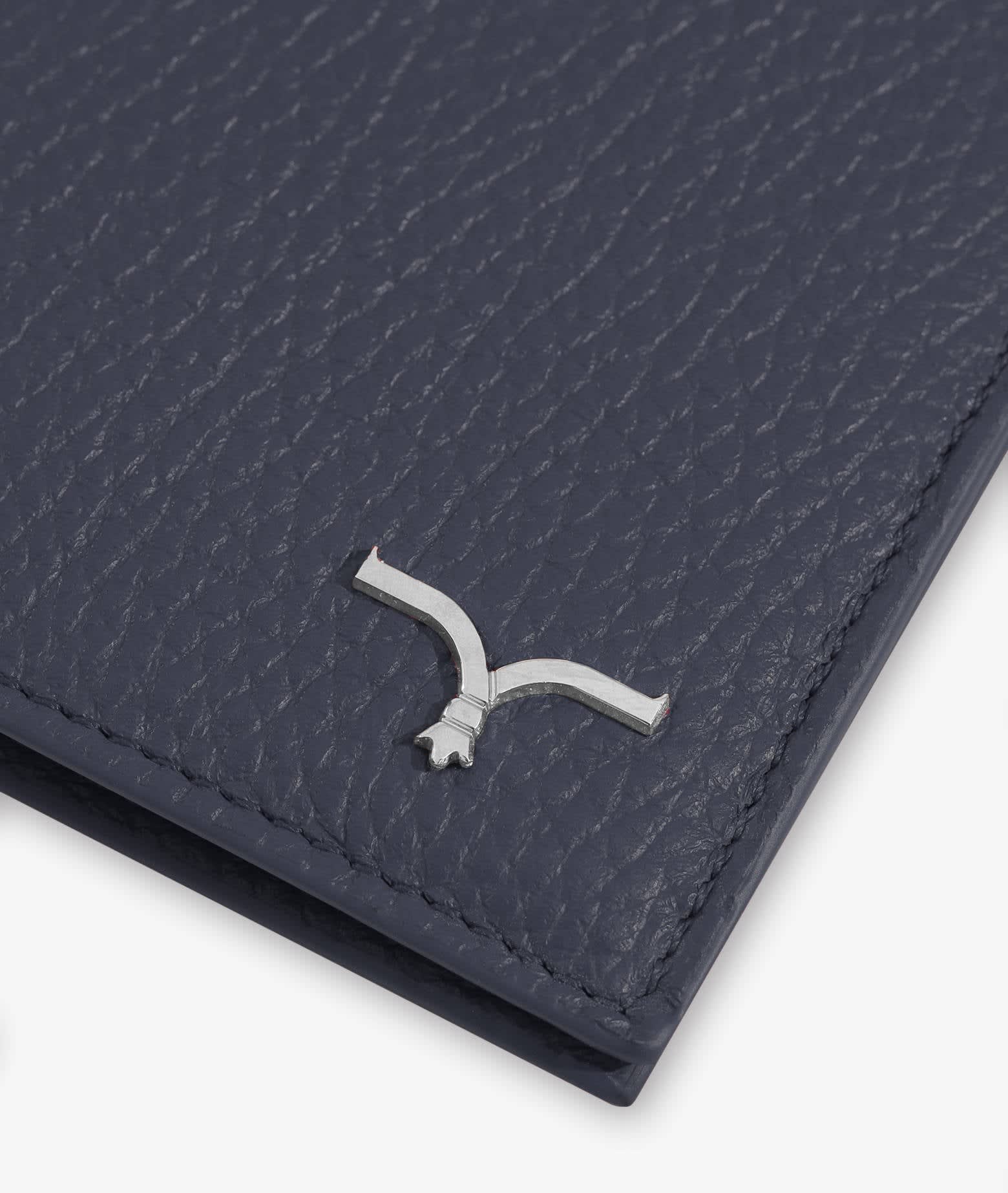 Larusmiani Vertical Card Holder St.moritz Wallet In Blue