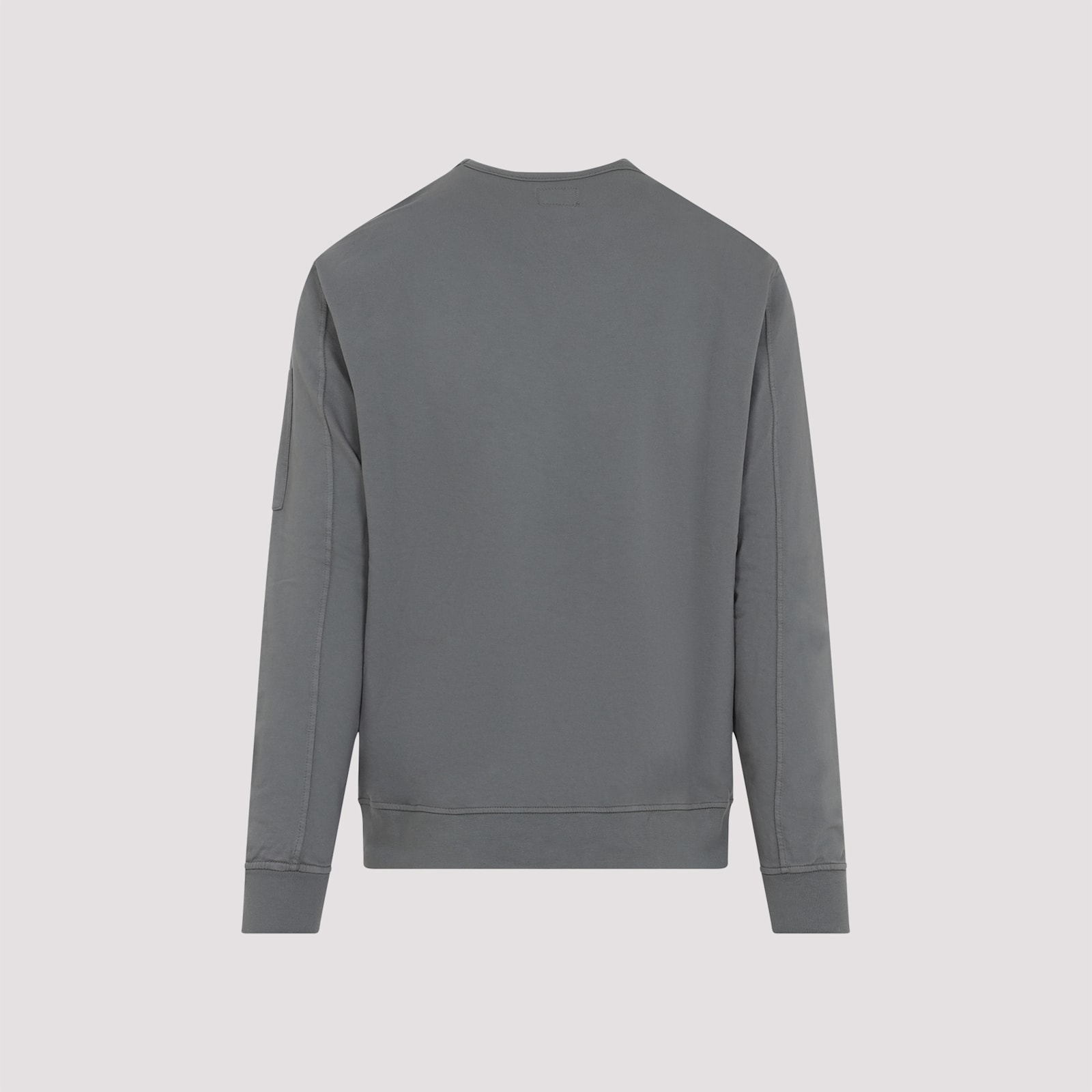 C.p. Company Grey Sweatshirt With Distinctive Arm Pocket In Gray