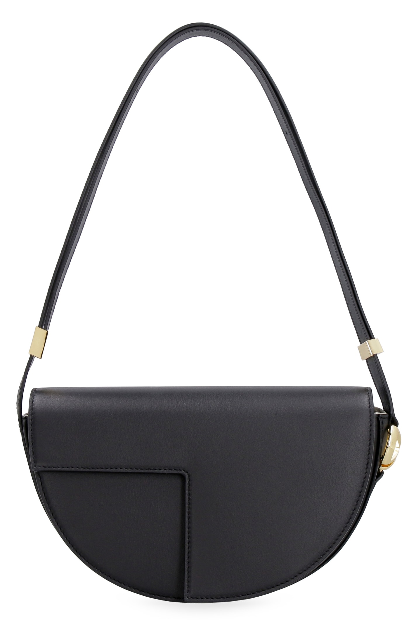 Patou Le Leather Crossbody Bag In Black