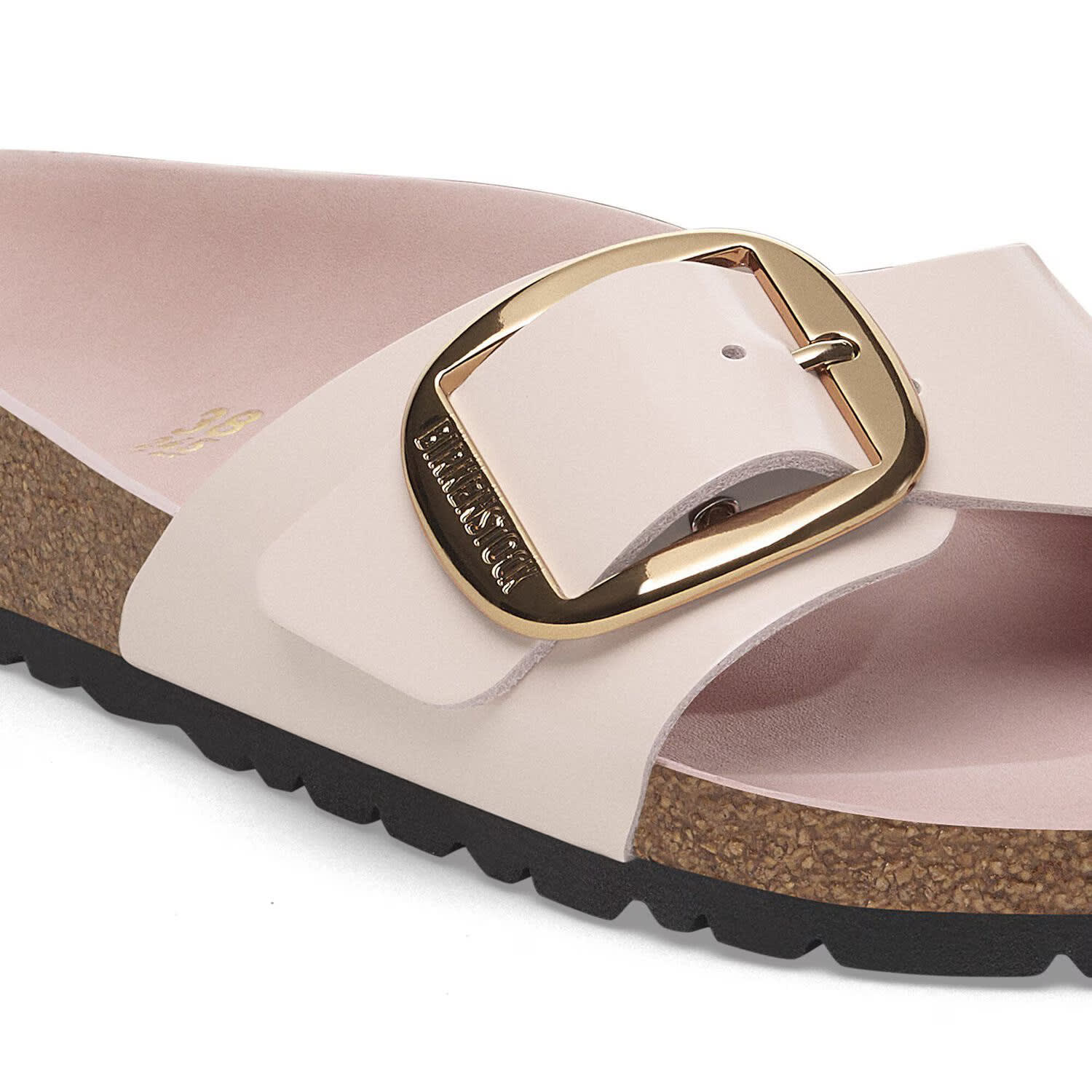 Birkenstock Madrid Big Buckle High Shine Sandals Light Rose In Light Rose