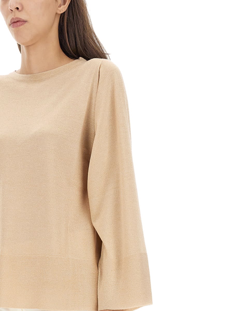 Shop Fabiana Filippi Lurex Jersey In Ivory