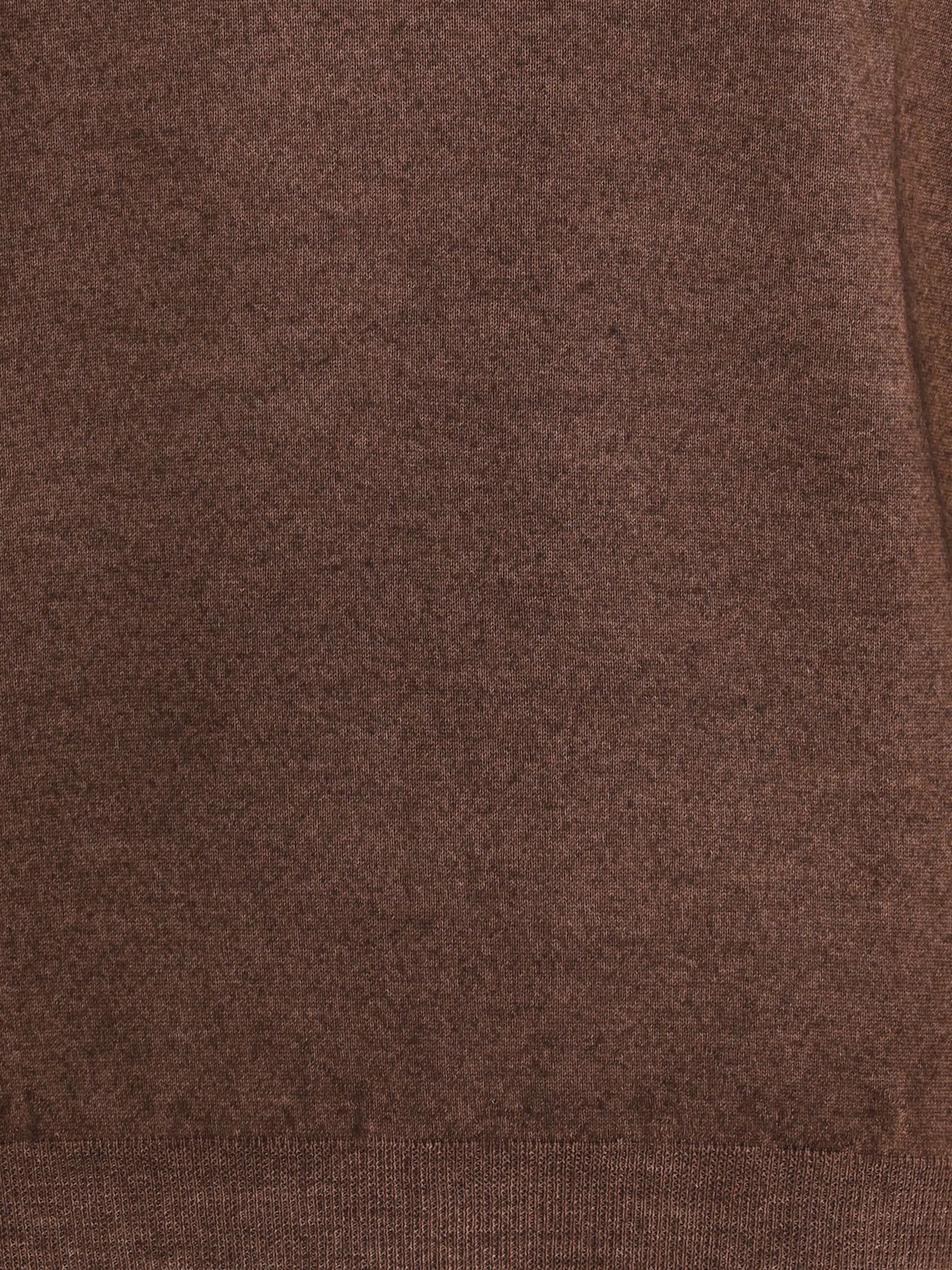 Cruciani Wool Green Turtleneck In Brown