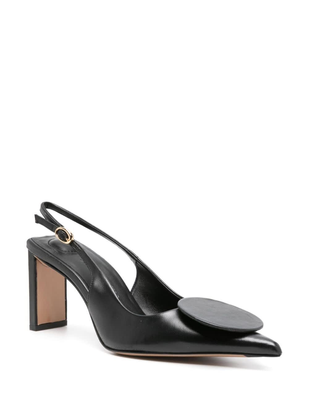 Shop Jacquemus Les Slingback Duelo Hautes 80mm Pumps In Black