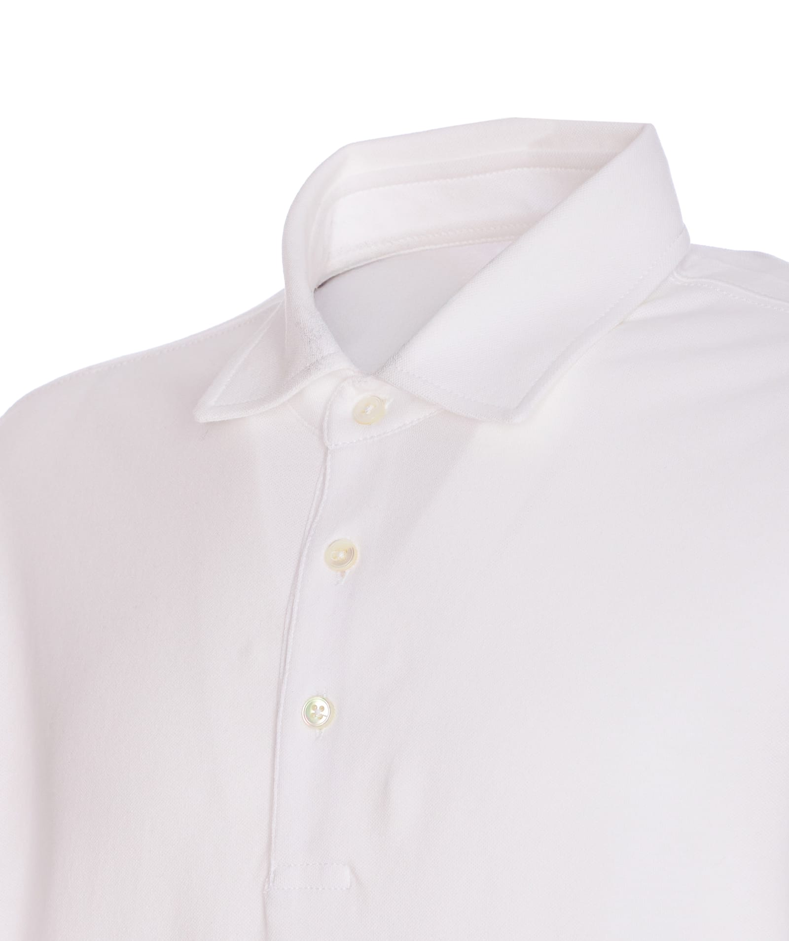 Circolo 1901 Polo Shirt With Ribbed Cuffs And Short Sleeves In White