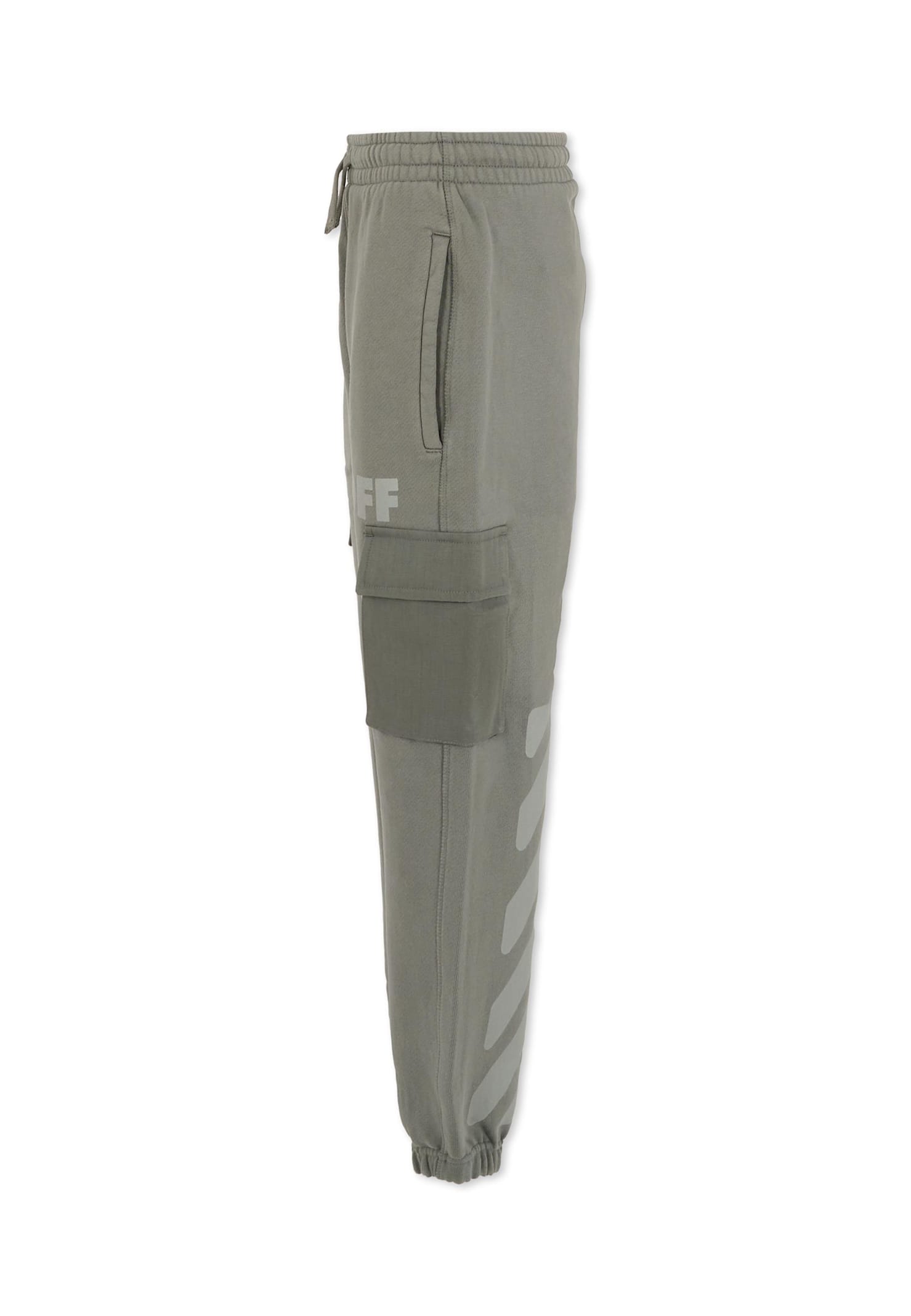 Off-white Cargo-pocket Trousers In Gray