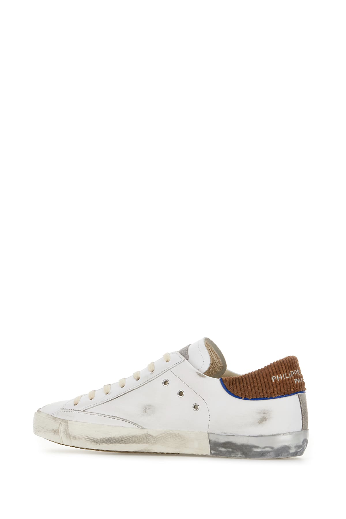 Shop Philippe Model White Leather Prsx Low Sneakers In Vew1