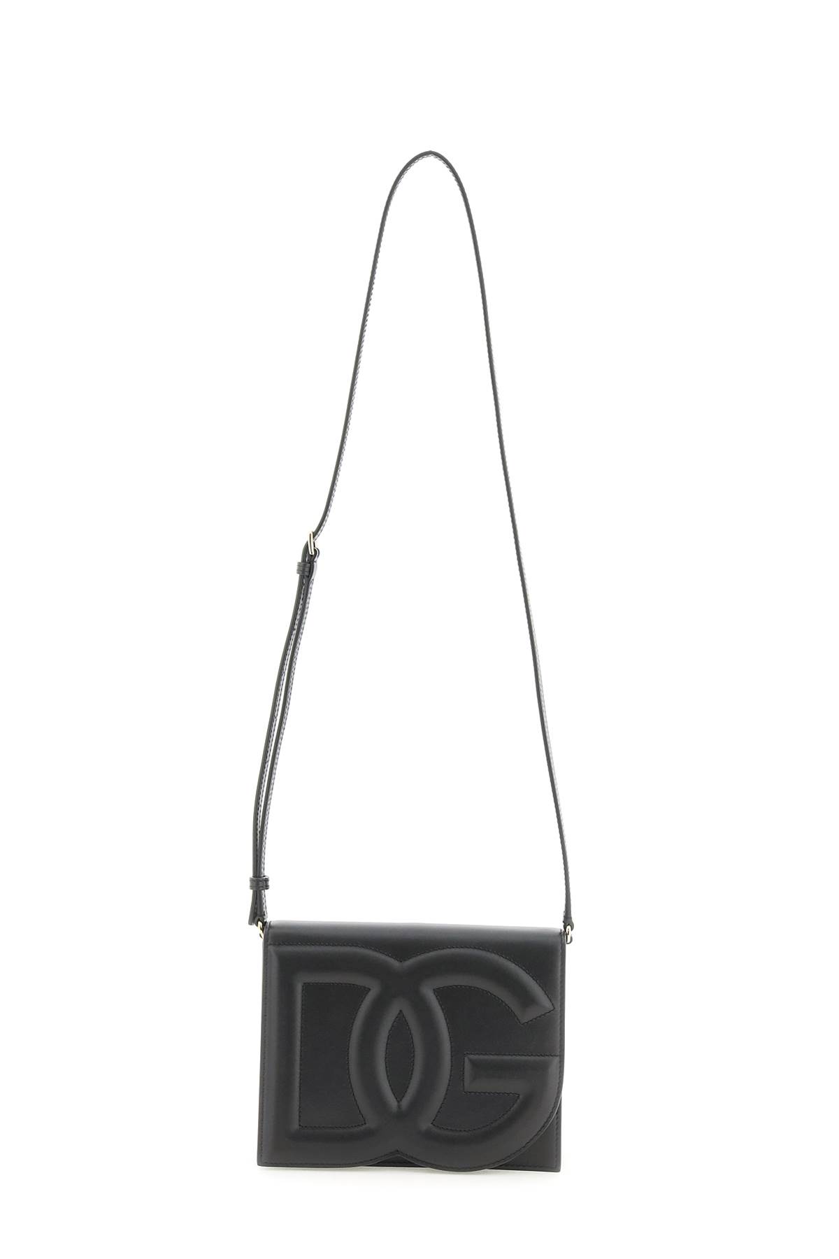 Dolce & Gabbana Leather Shoulder Bag In Black