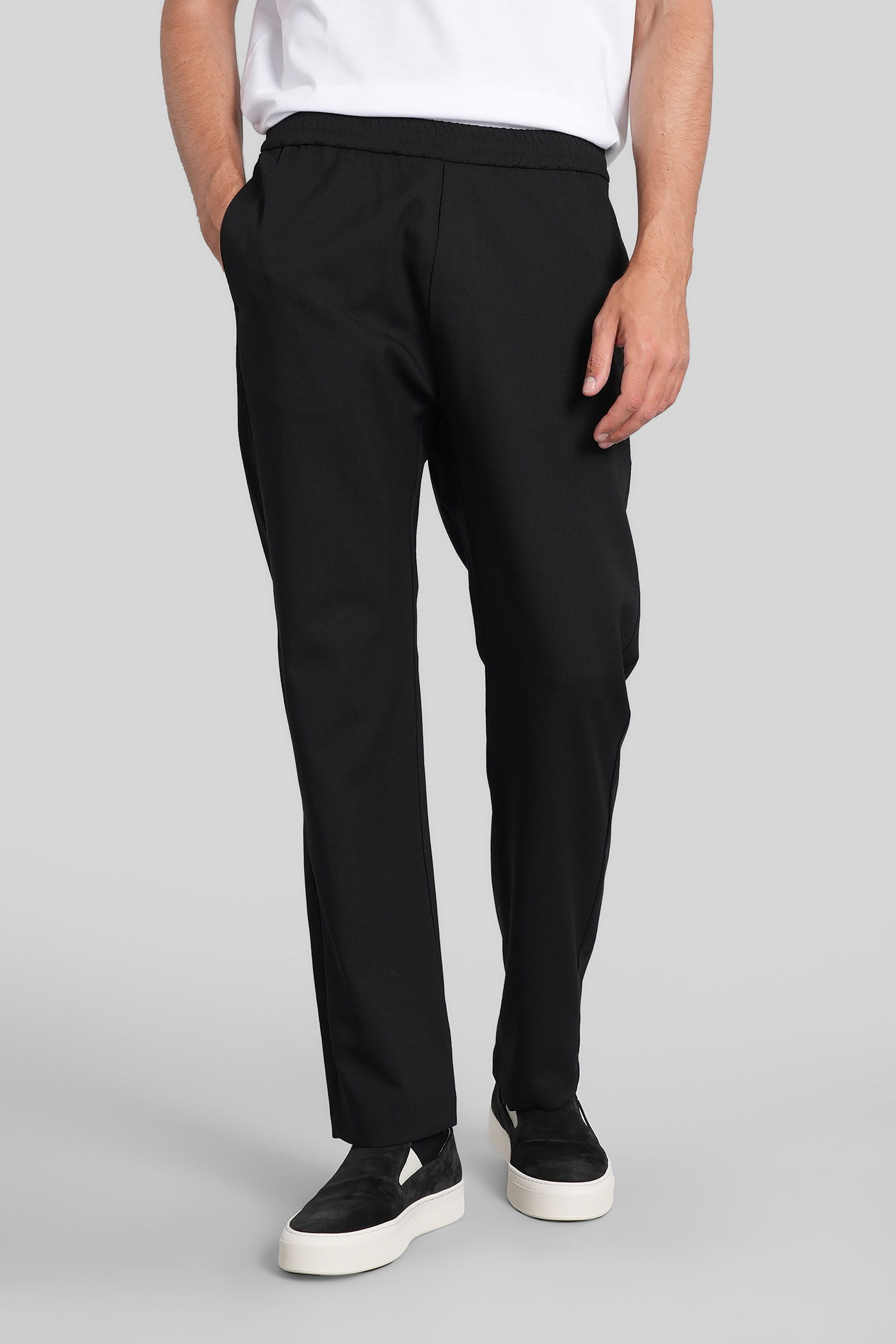 Barena Venezia Bativoga Pants In Black Wool In Black