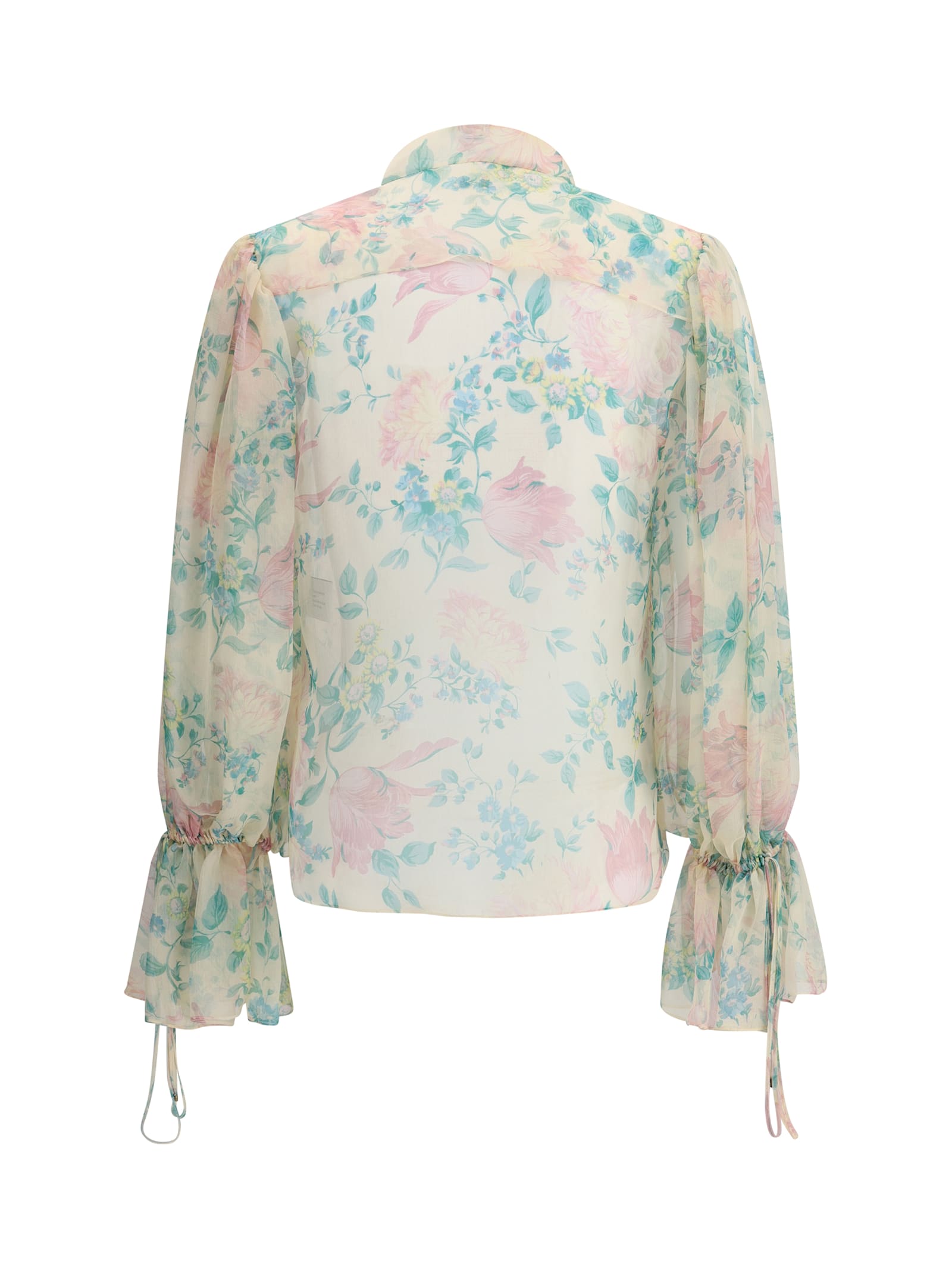 Chloé Peony Print Blouse In Silk Muslin