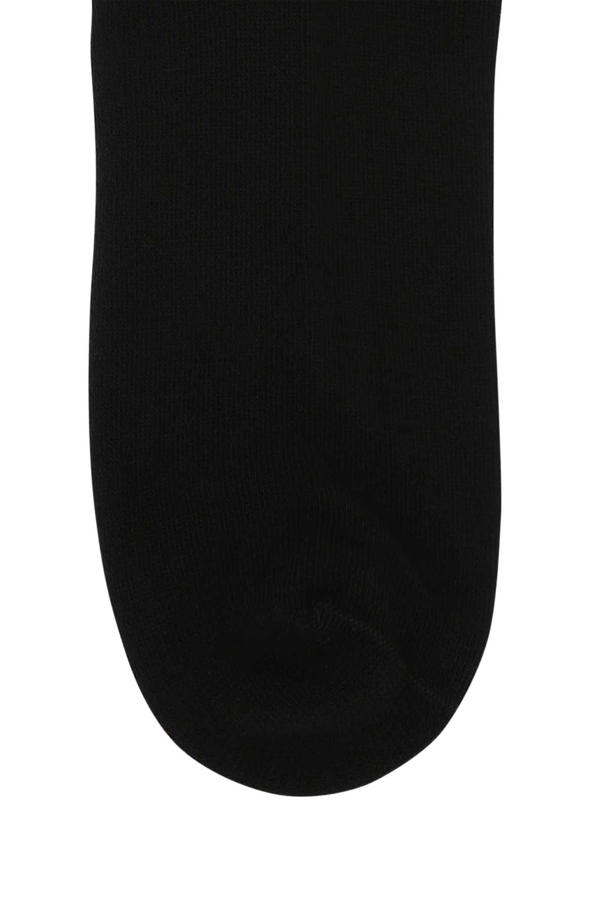 Versace Black Stretch Cotton Blend Socks In 2b150