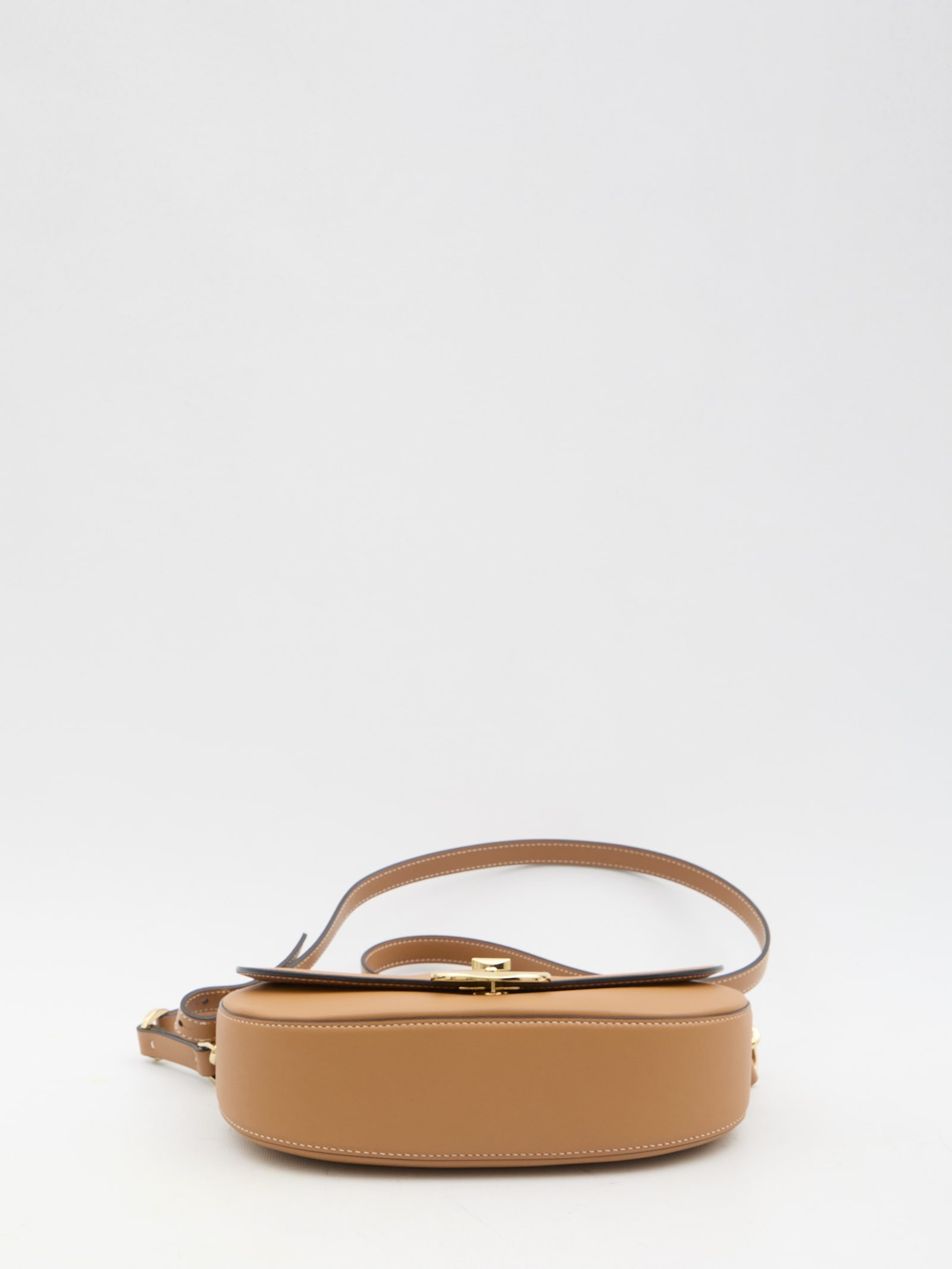 Shop Valentino Ohval Small Shoulder Bag In Brown