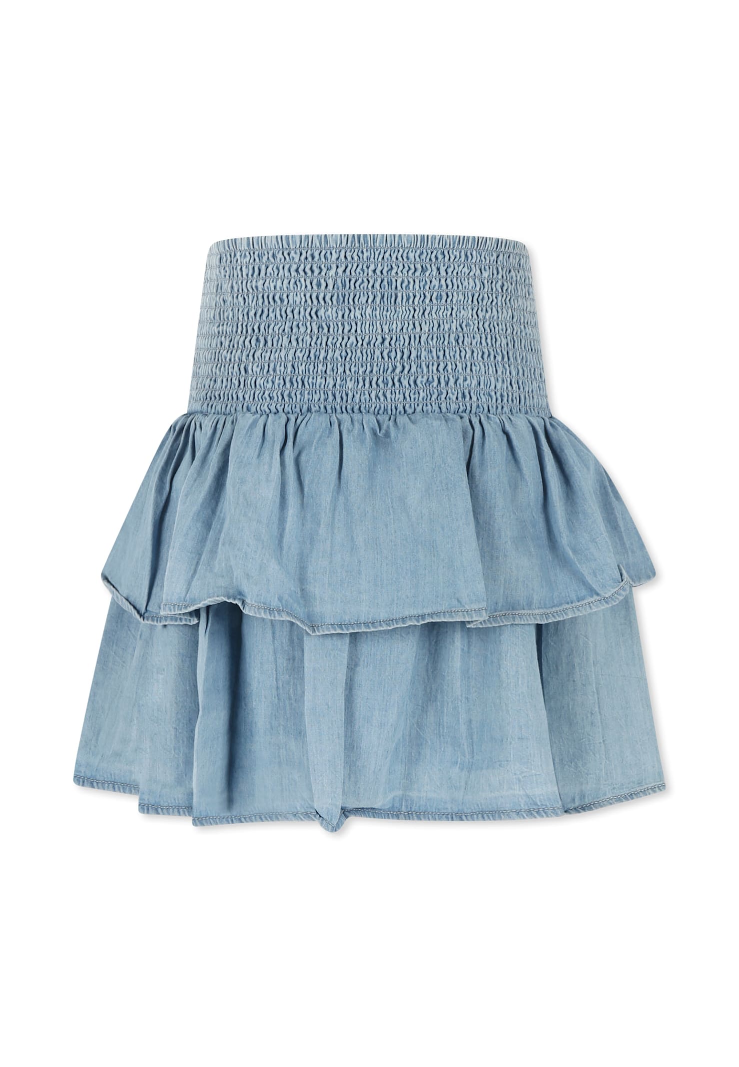 Molo Bonita Cotton Chambray Skirt In Denim