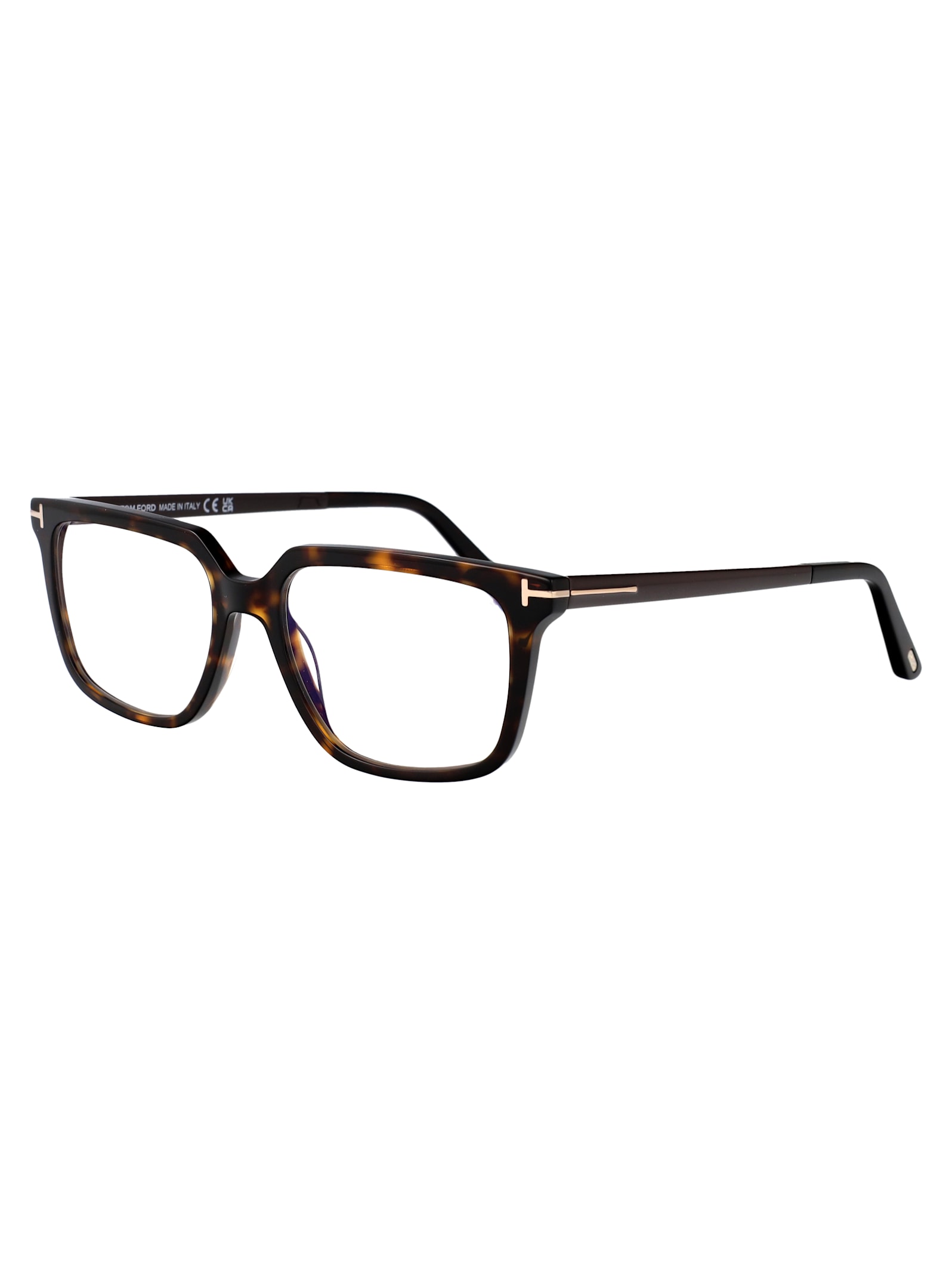 Tom Ford Womens Black Tr001853 Round-frame Acetate Optical Glasses In Avana Scura