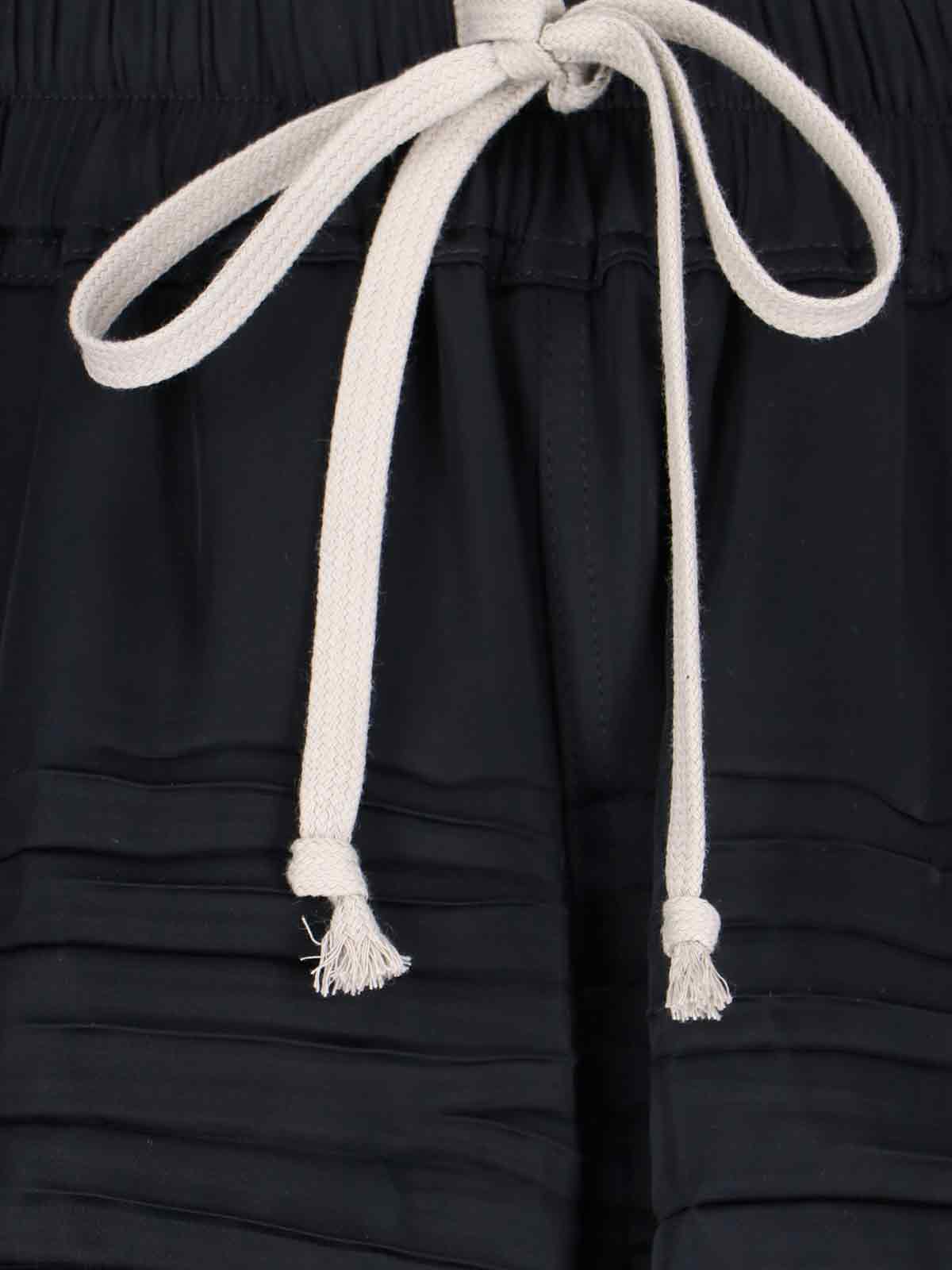 Rick Owens Hollywood Boxers In Washed Silk Charmeuse In Black