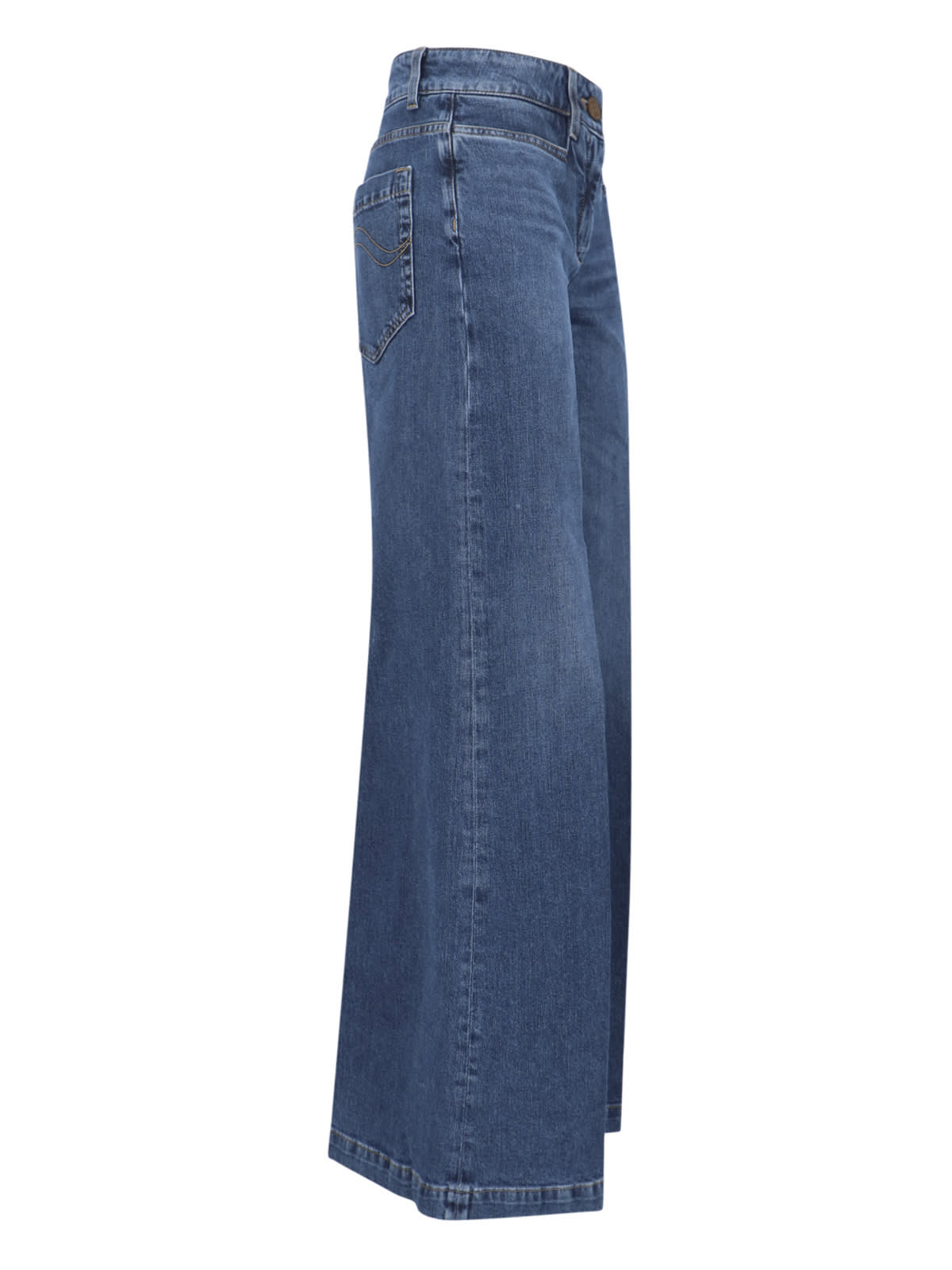 Shop The Seafarer Palazzo Trousers In Blue