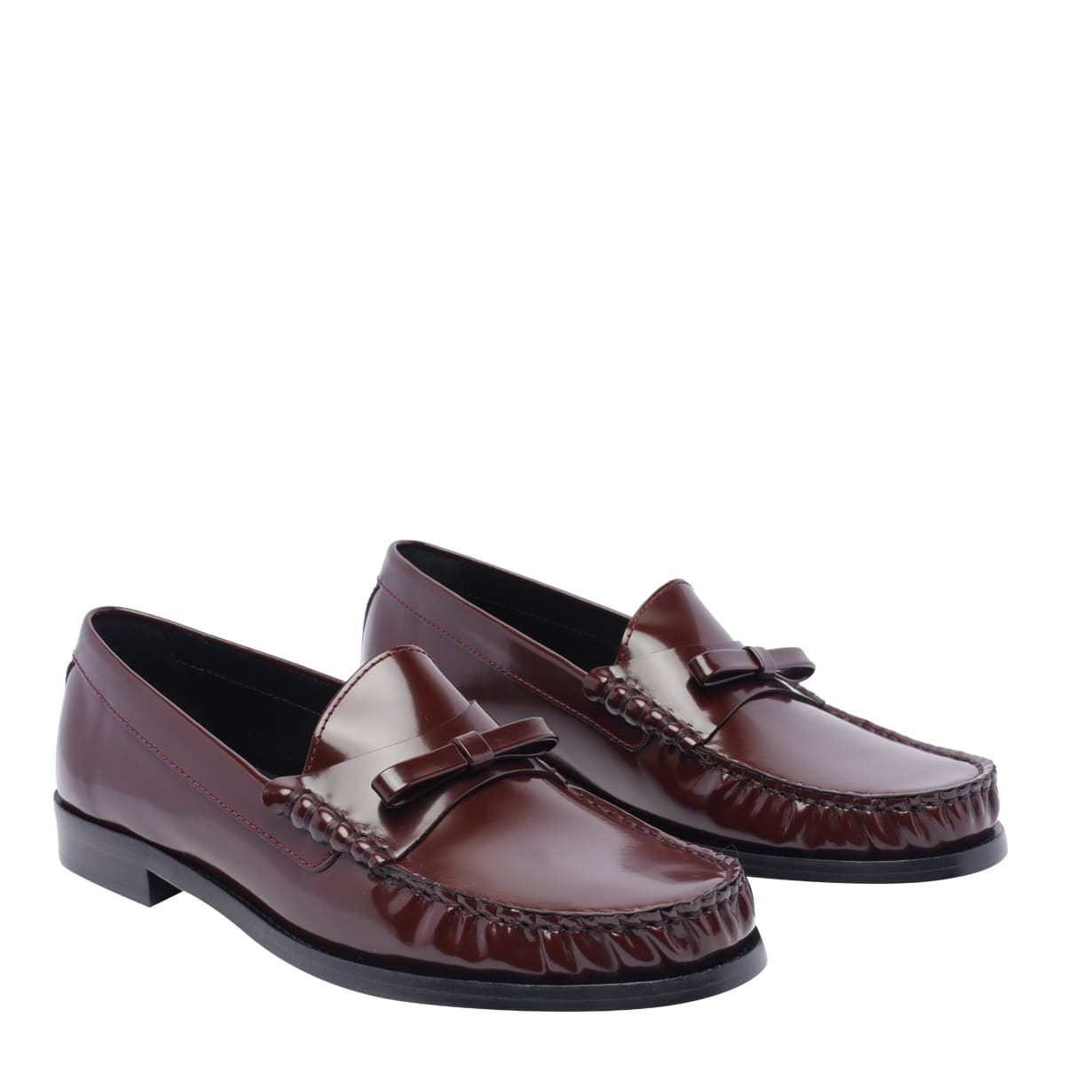 Shop Stuart Weitzman Lottie Loafers In Brown