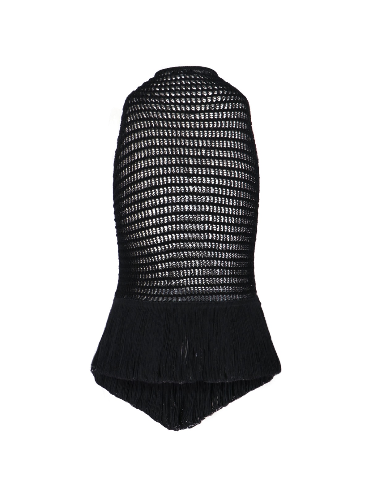 Shop Alaïa Fringed Top In Black