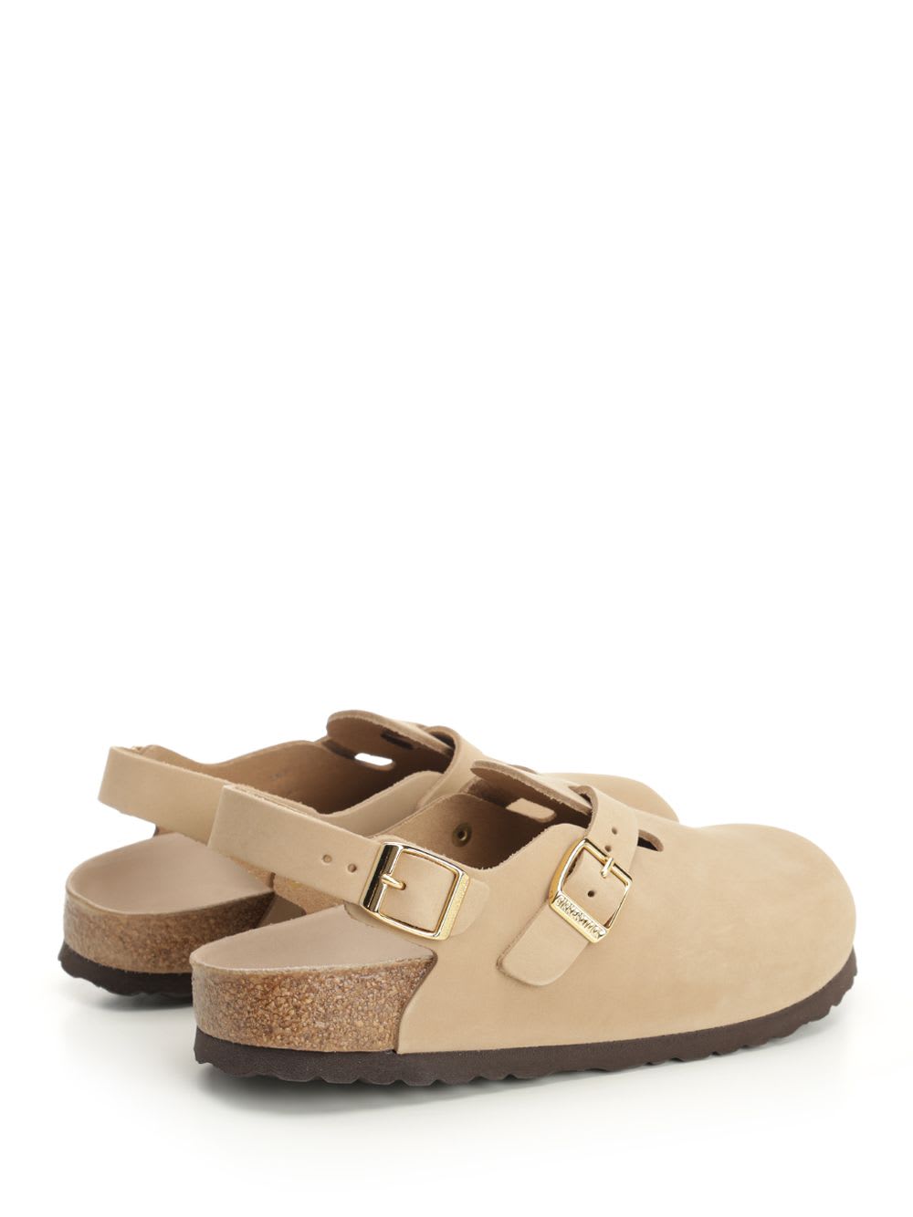 Birkenstock Nubuk Leather Tokio Clog Shoes In Sandcastle