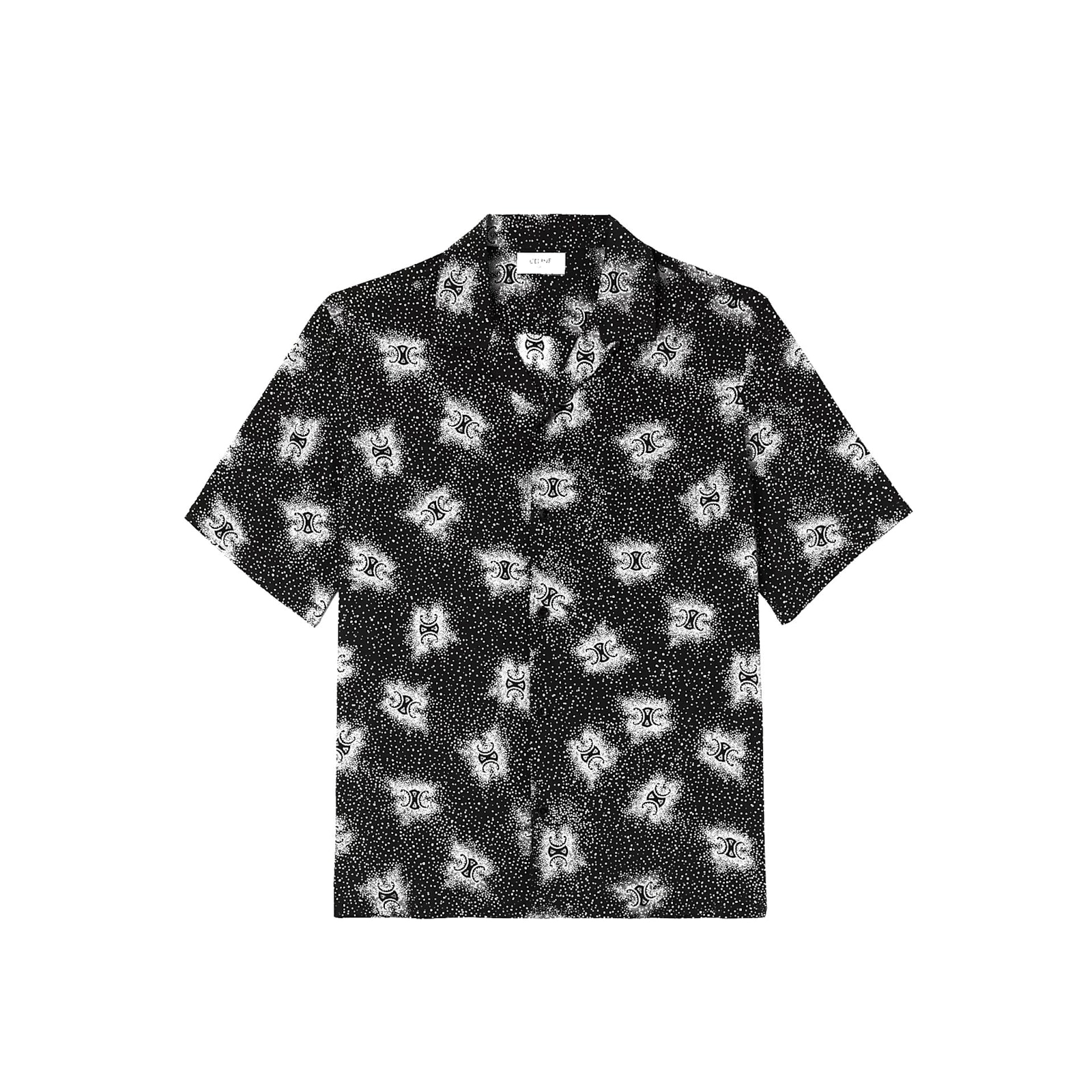 Logo-print Polka-dot Silk Shirt